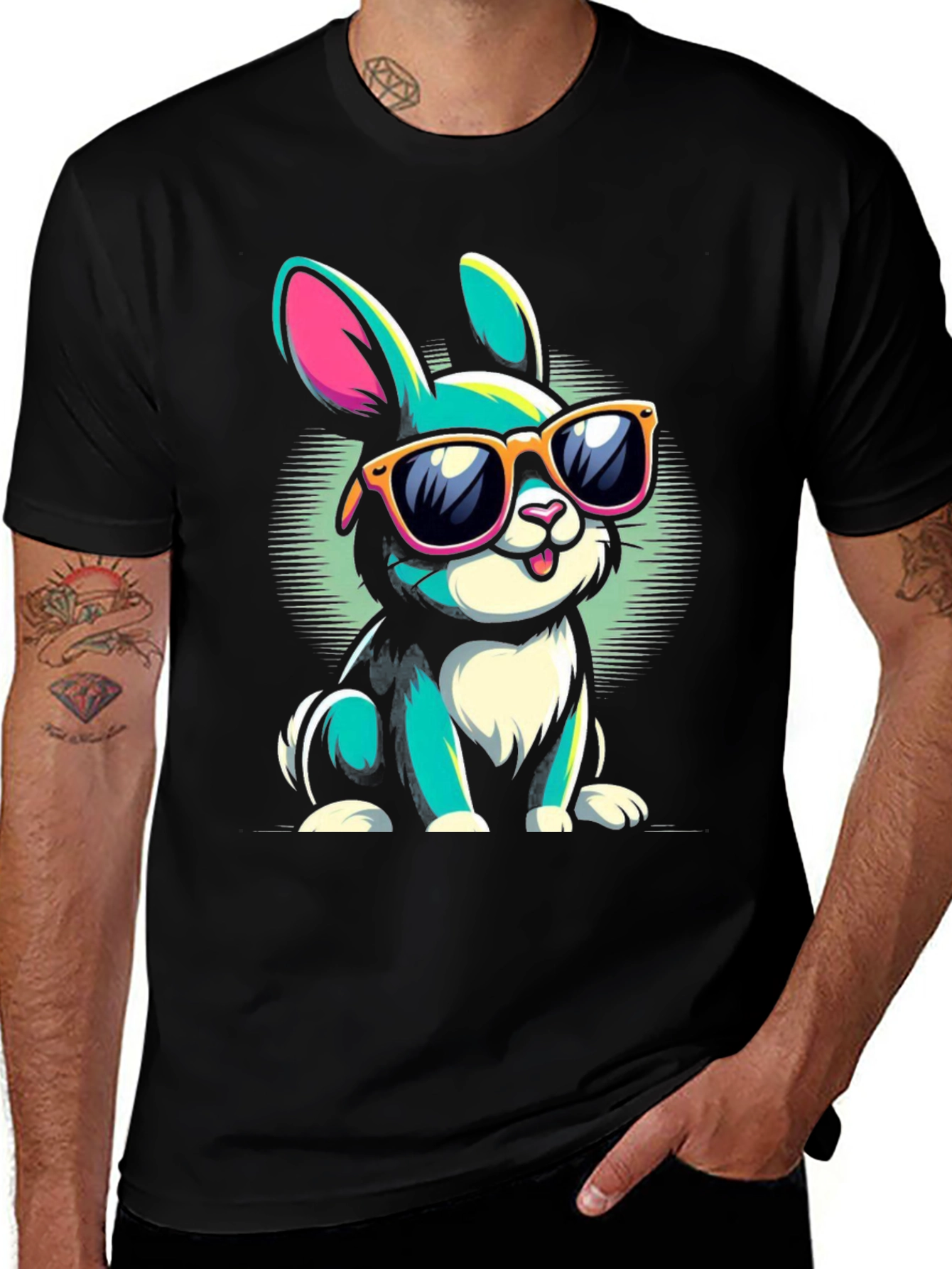 Variant 5 of Cool Bunny Graphic Tee
