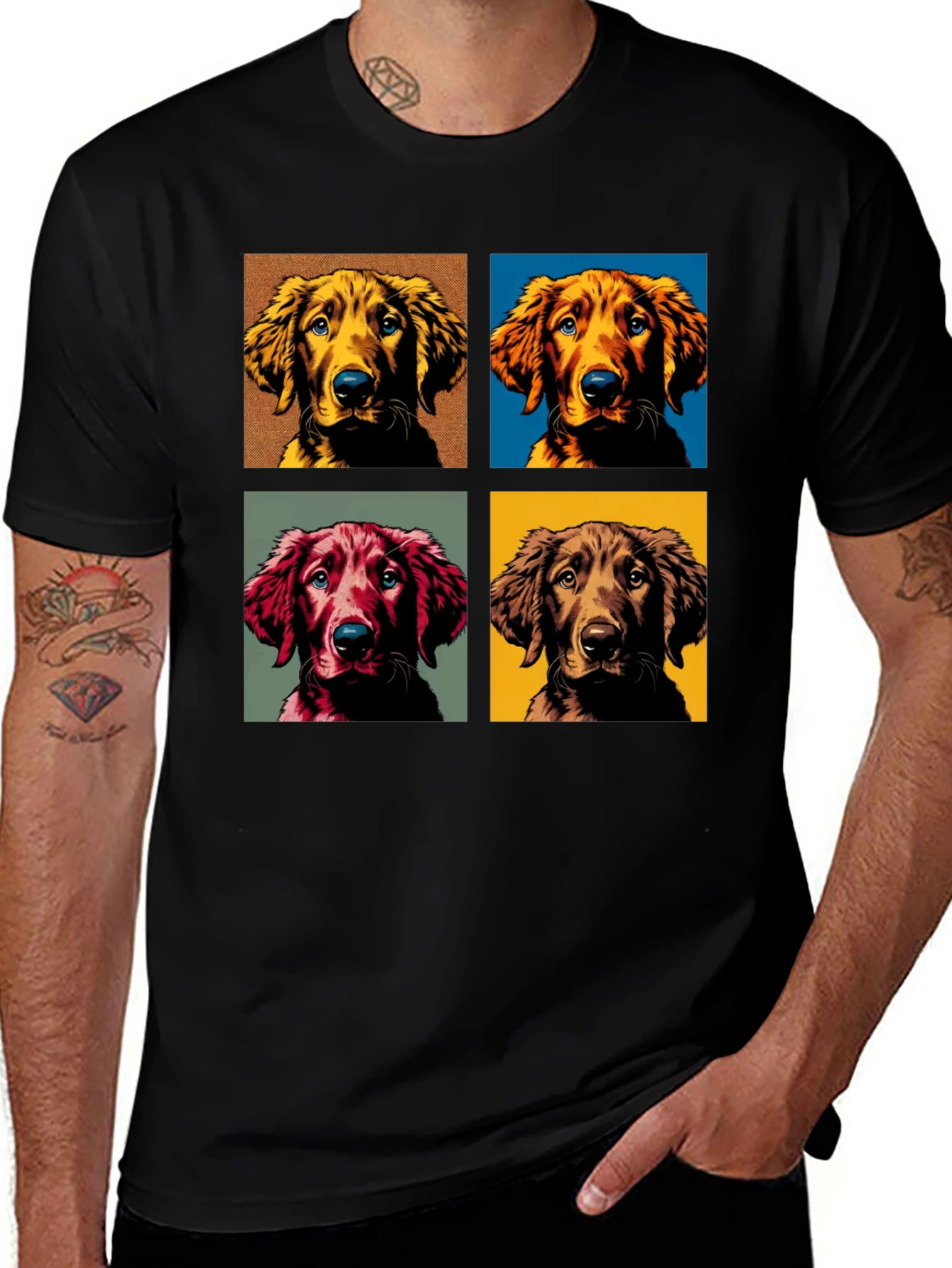Variant 8 of Dog Portrait Black T-Shirt