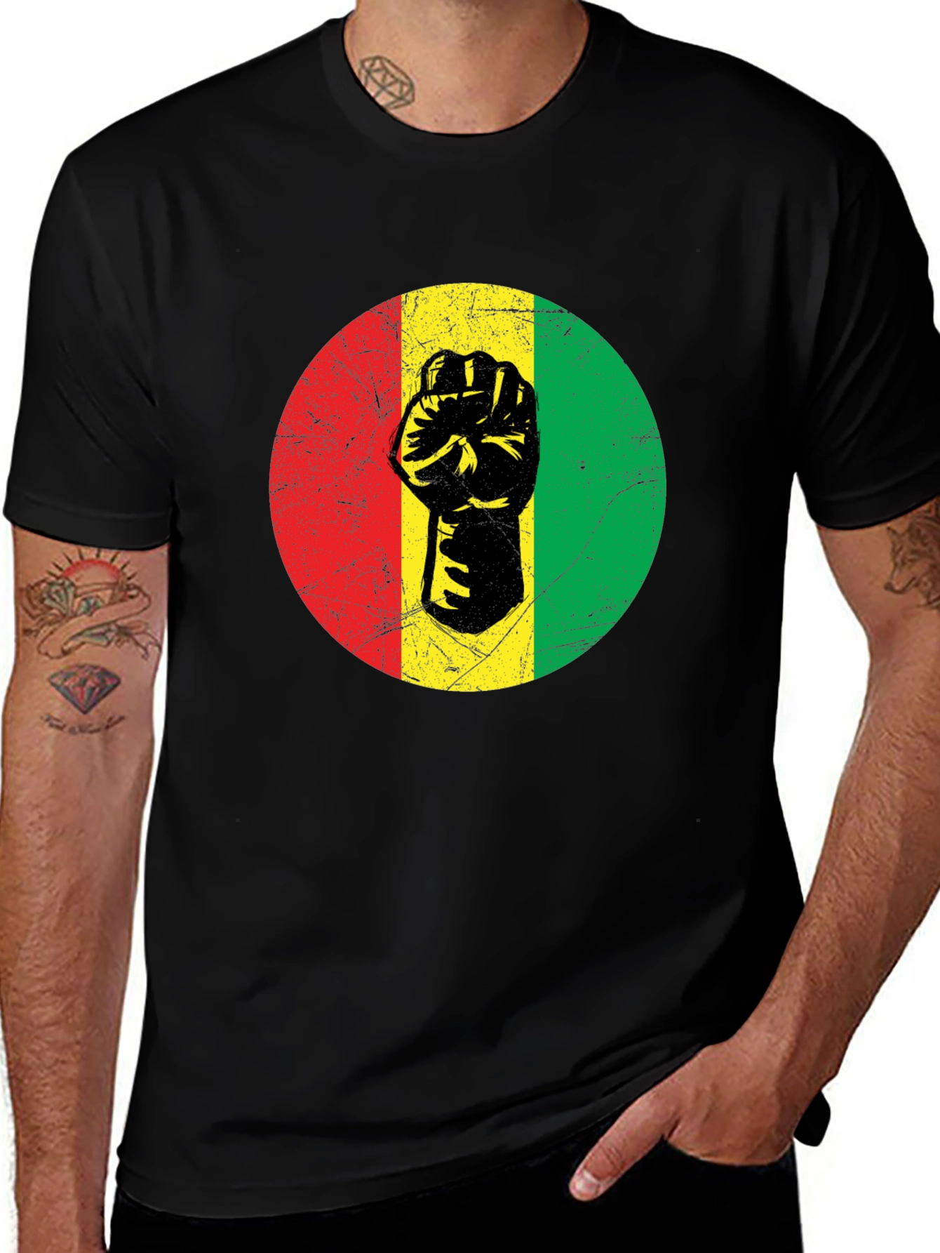 Rasta Fist Graphic T-Shirt