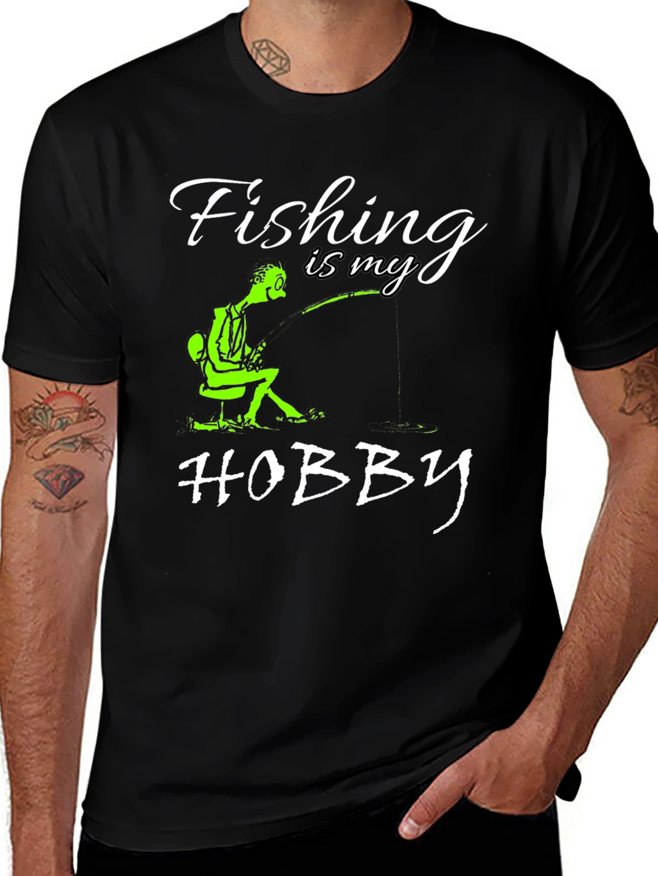 Variant 6 of Fishing is My Hobby Graphic T-Shirt