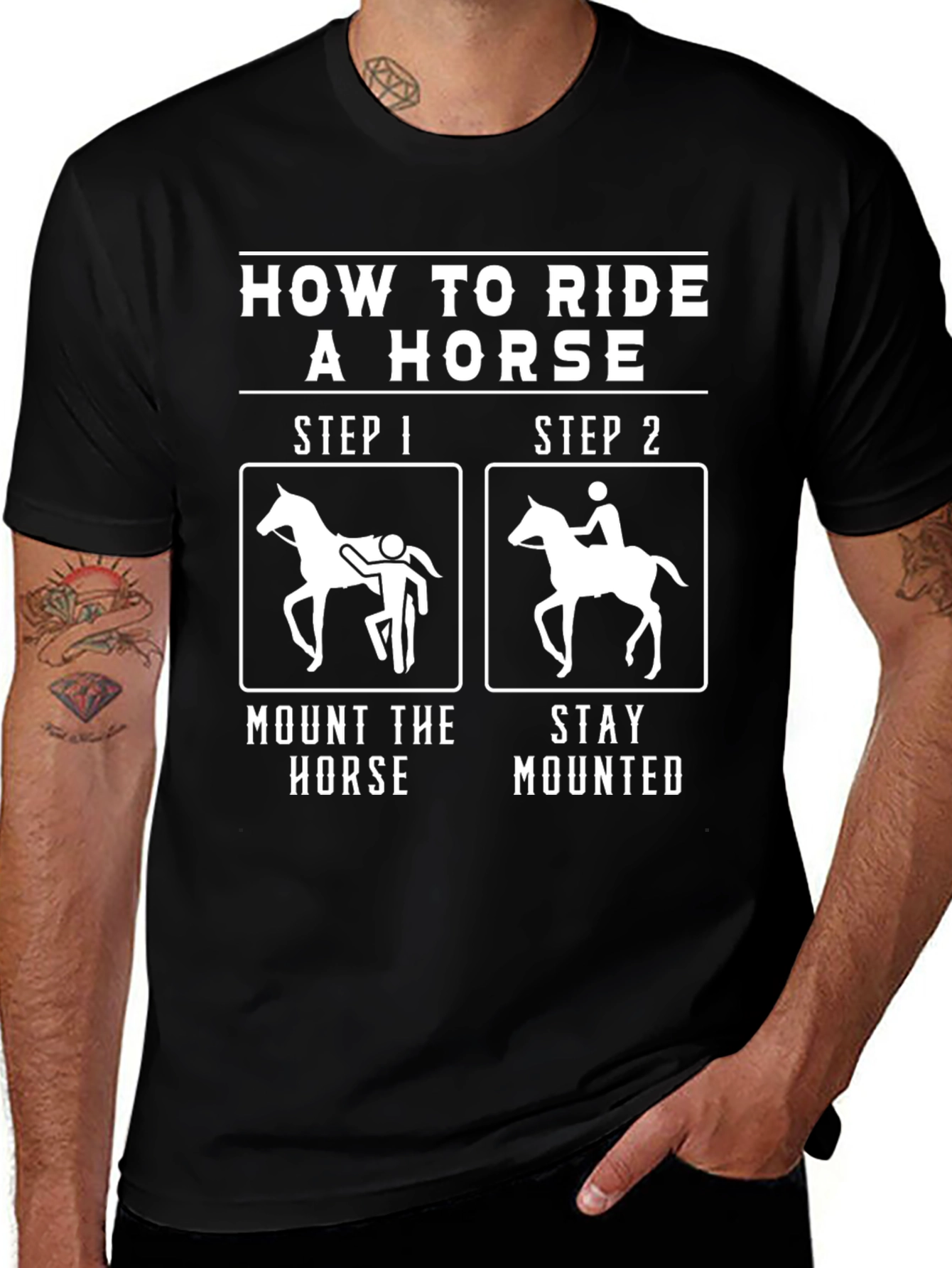 Variant 16 of How To Ride A Horse Graphic Tee