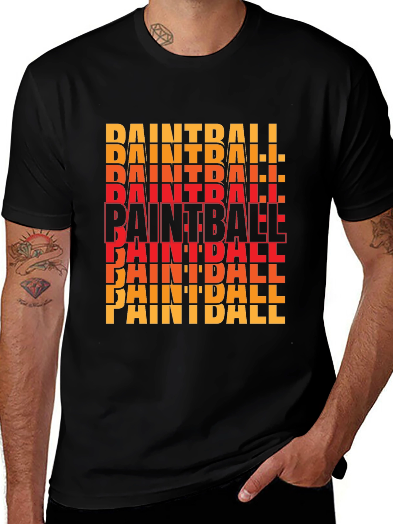 Paintball Graphic Tee - Bold Black T-Shirt