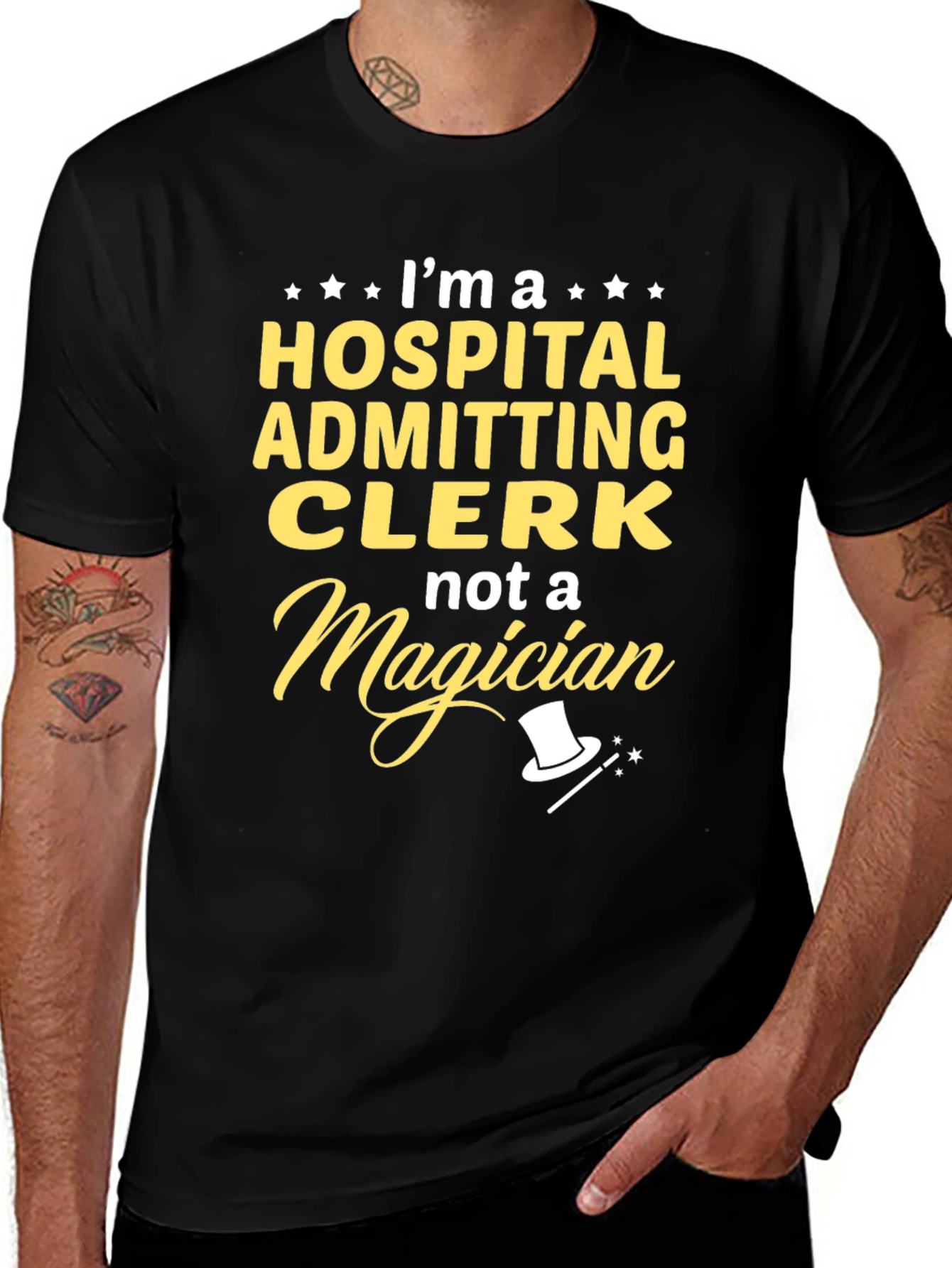 Variant 25 of Hospital Admitting Clerk T-Shirt - Not a Magician Tee
