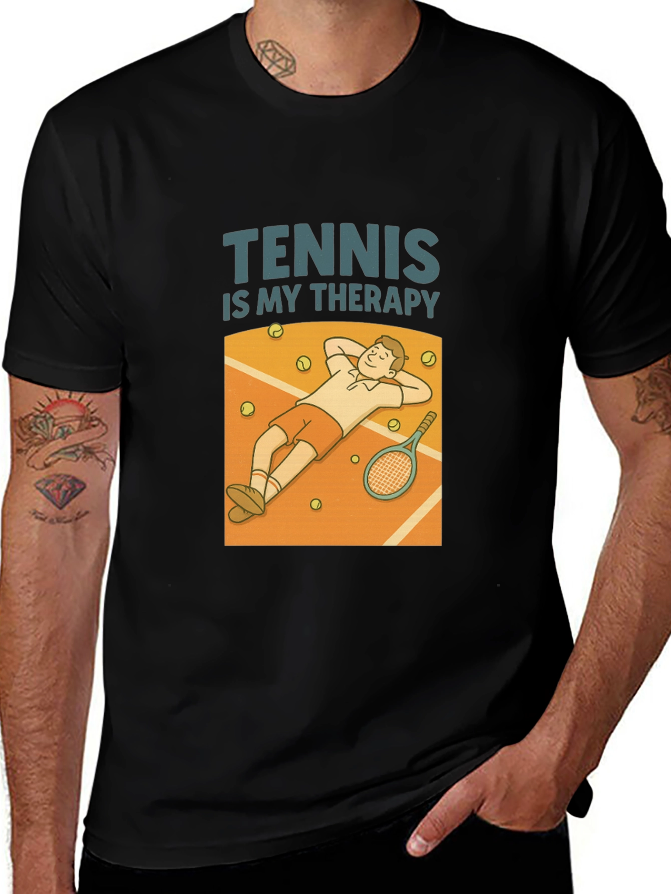 Variant 21 of Tennis Therapy Graphic T-Shirt