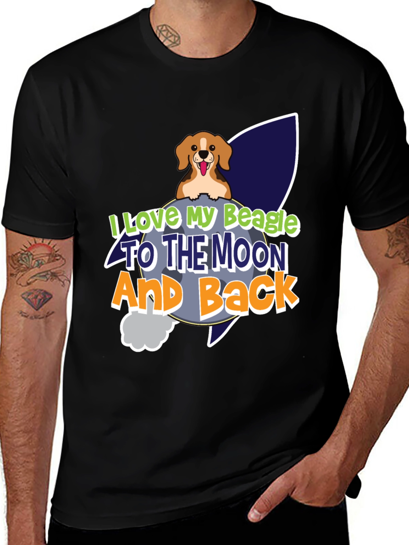 Variant 25 of I Love My Beagle to the Moon and Back T-Shirt