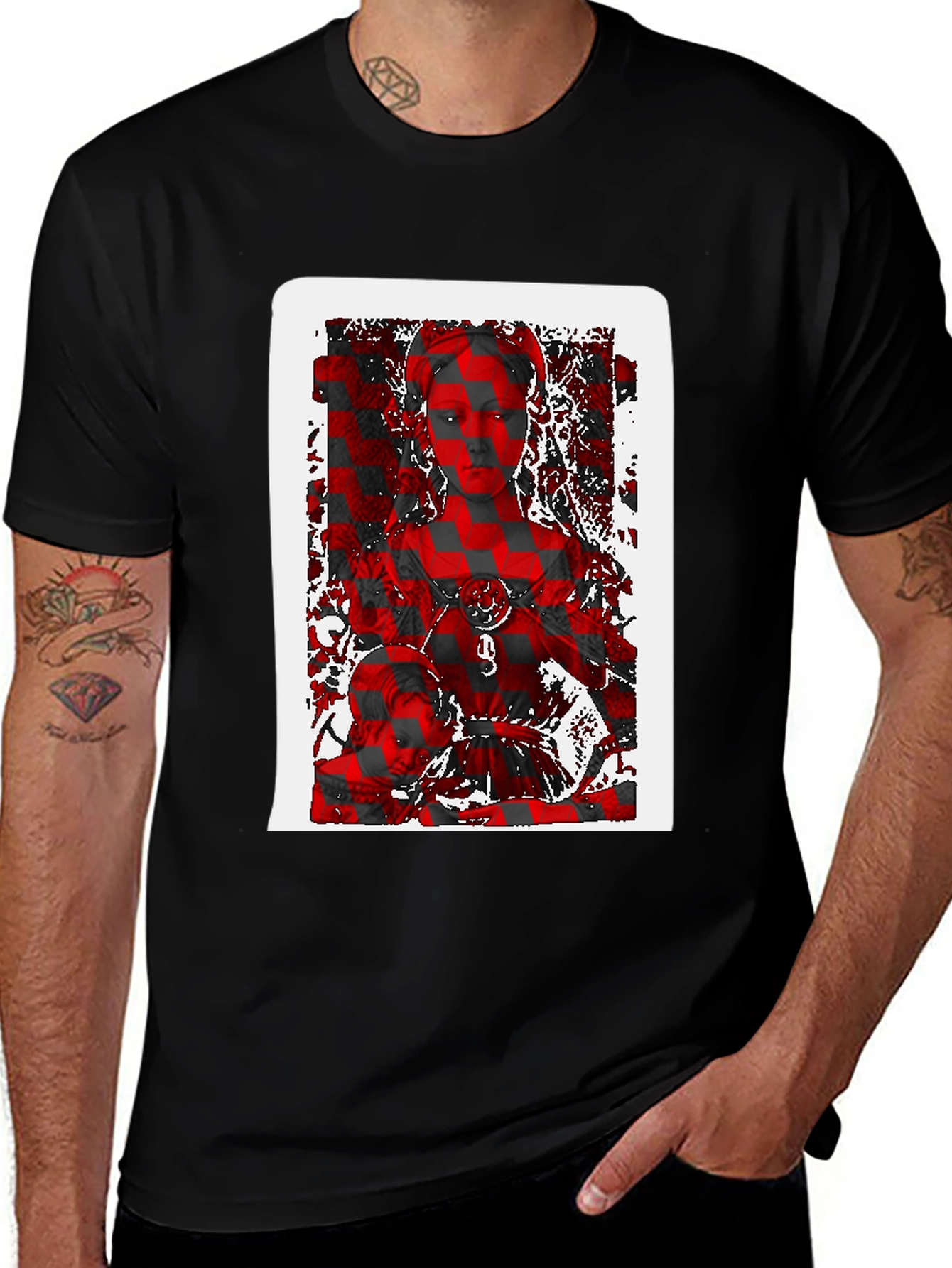 Variant 5 of Artistic Graphic Tee - Vintage Portrait Design