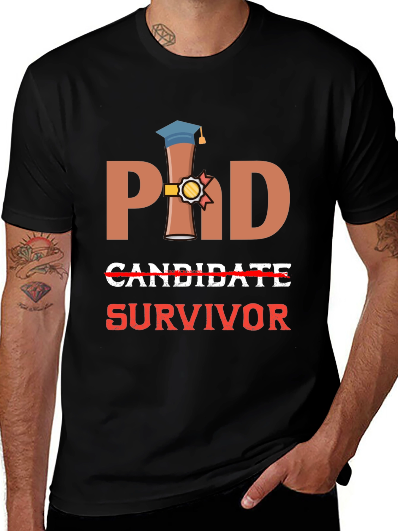 PhD Survivor T-Shirt - Graduation Gift