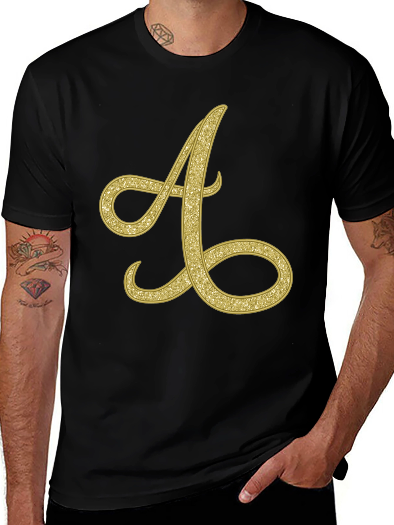 Variant 13 of Golden Letter A T-Shirt