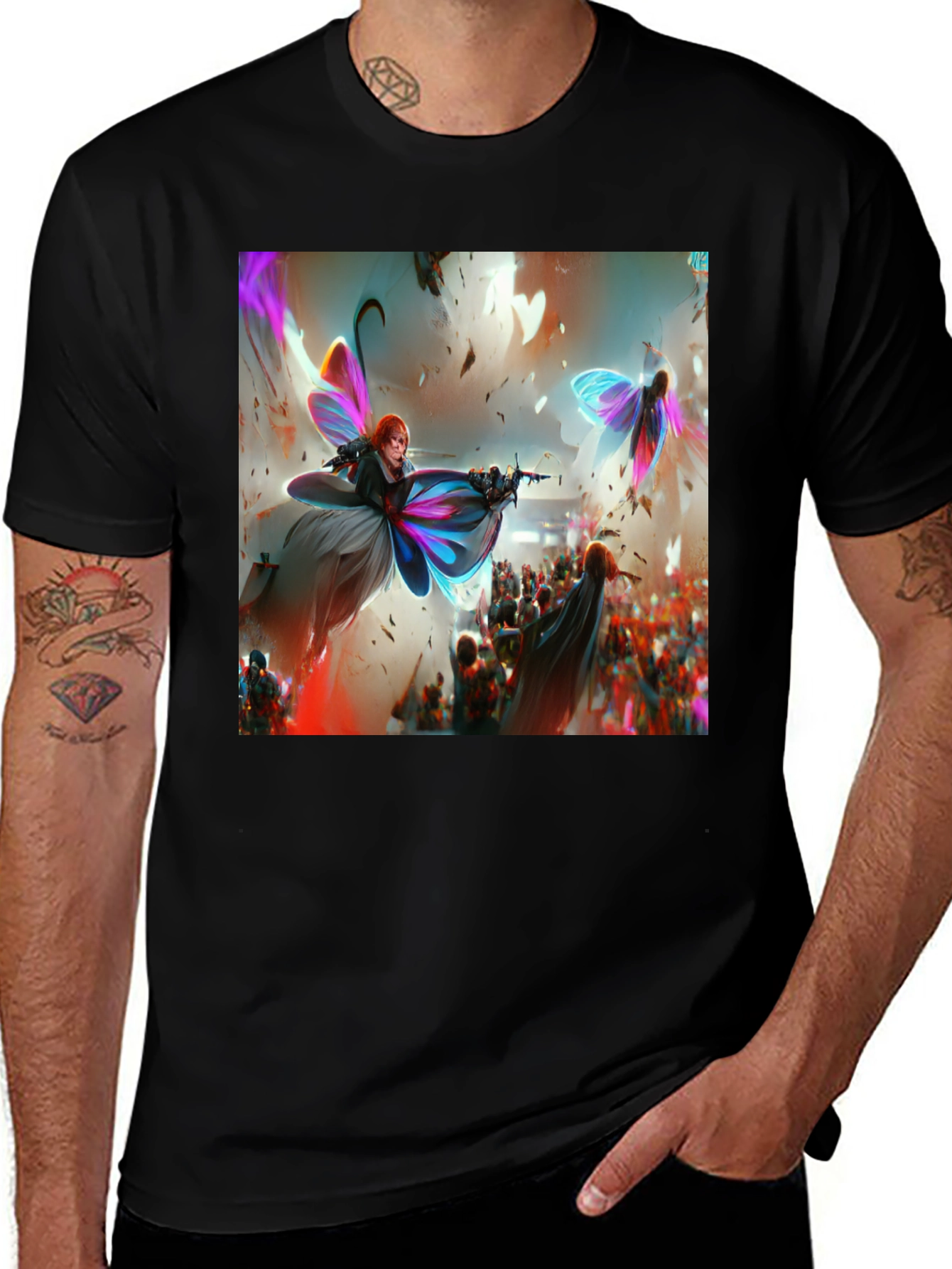 Variant 17 of Fairycore Graphic Tee - Dark Fantasy Fashion