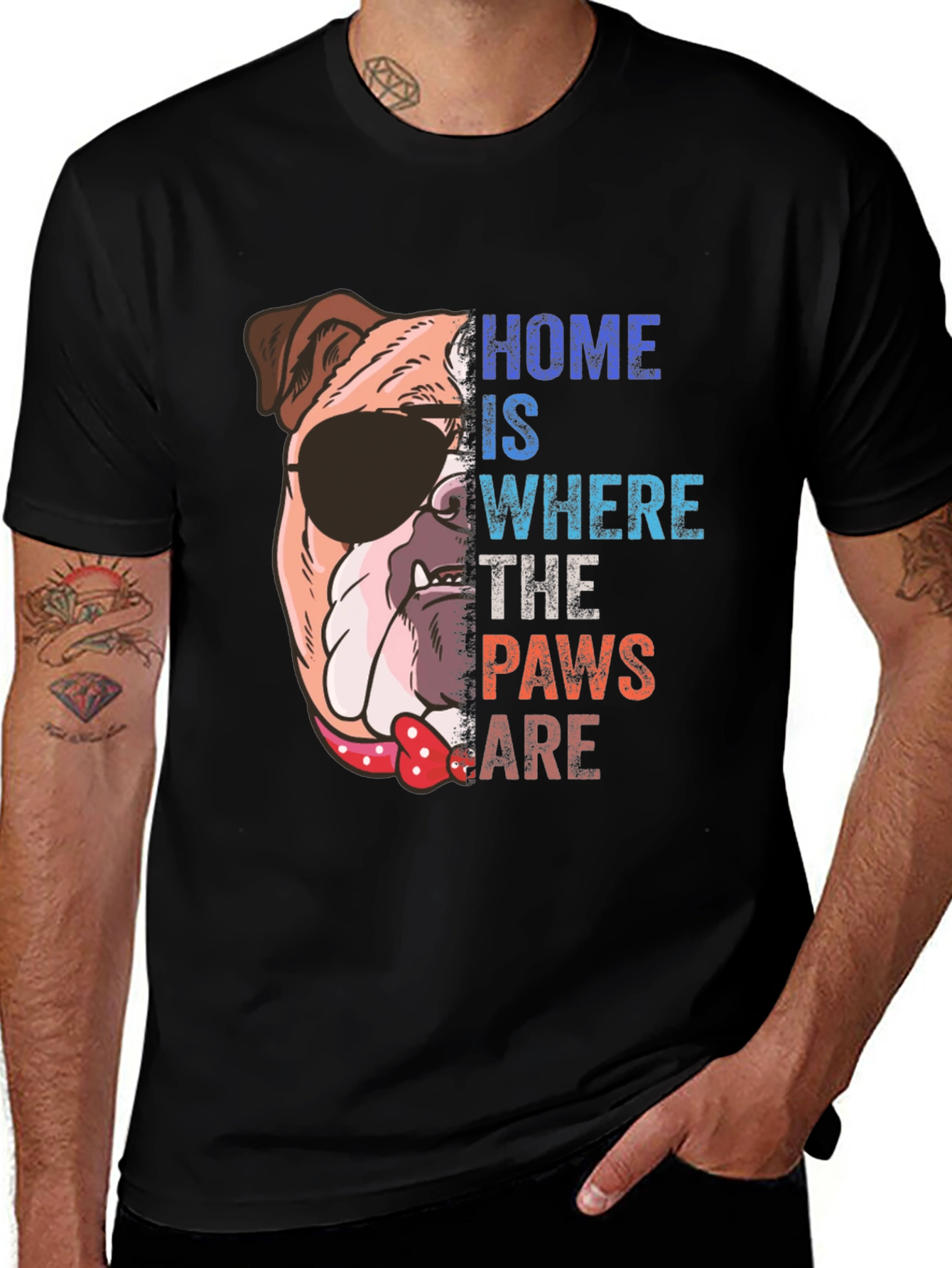 Variant 24 of Dog Lover T-Shirt: Home is Where the Paws Are