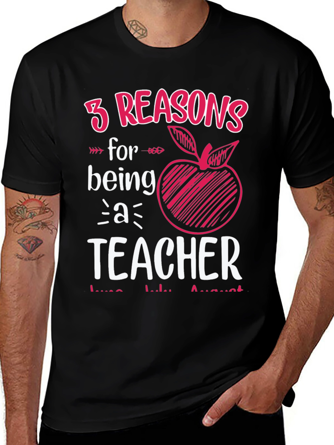 Variant 12 of 3 Reasons Teacher Graphic Tee