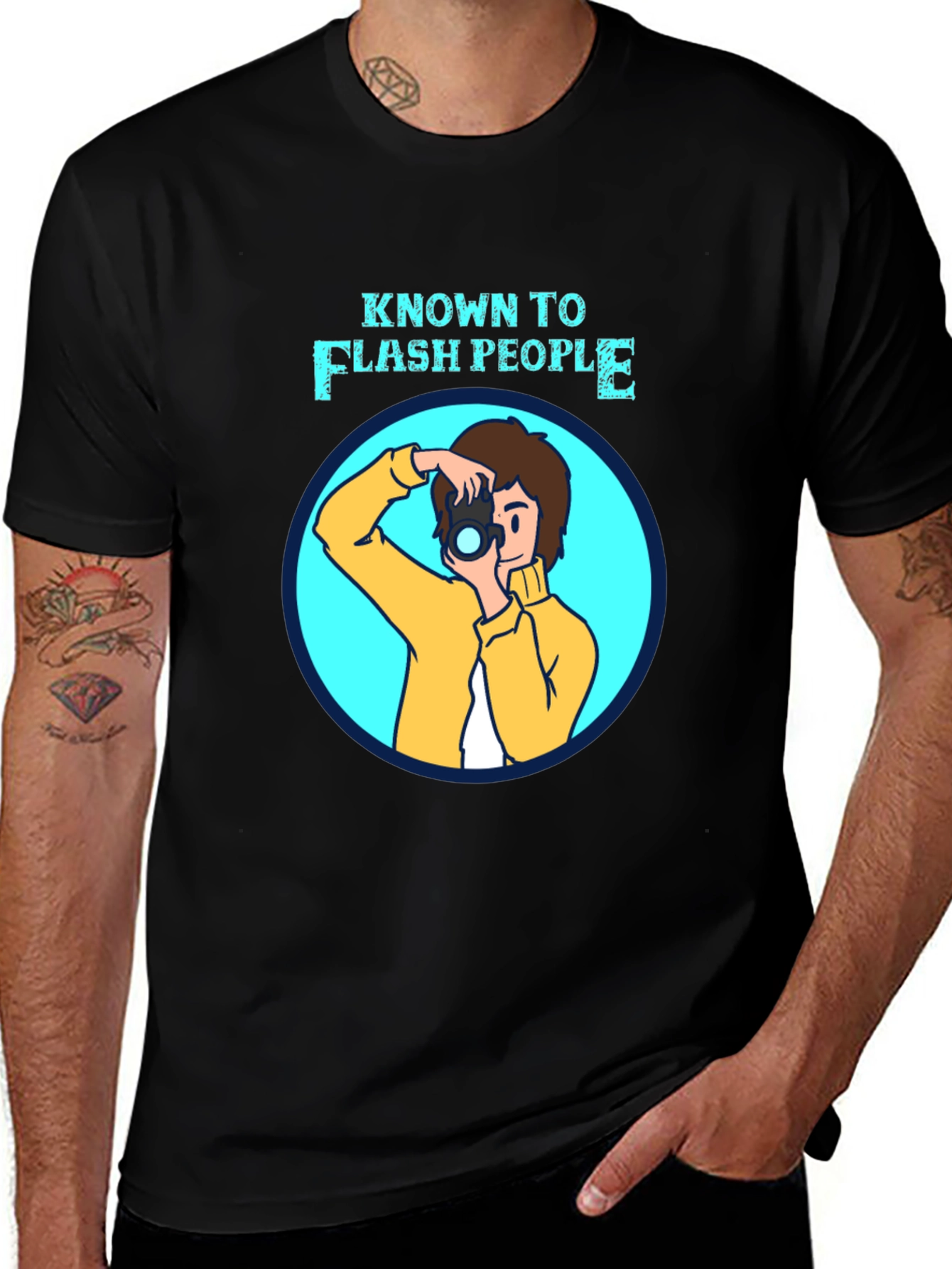 Variant 21 of Known to Flash People T-Shirt - Photographer Humor Tee