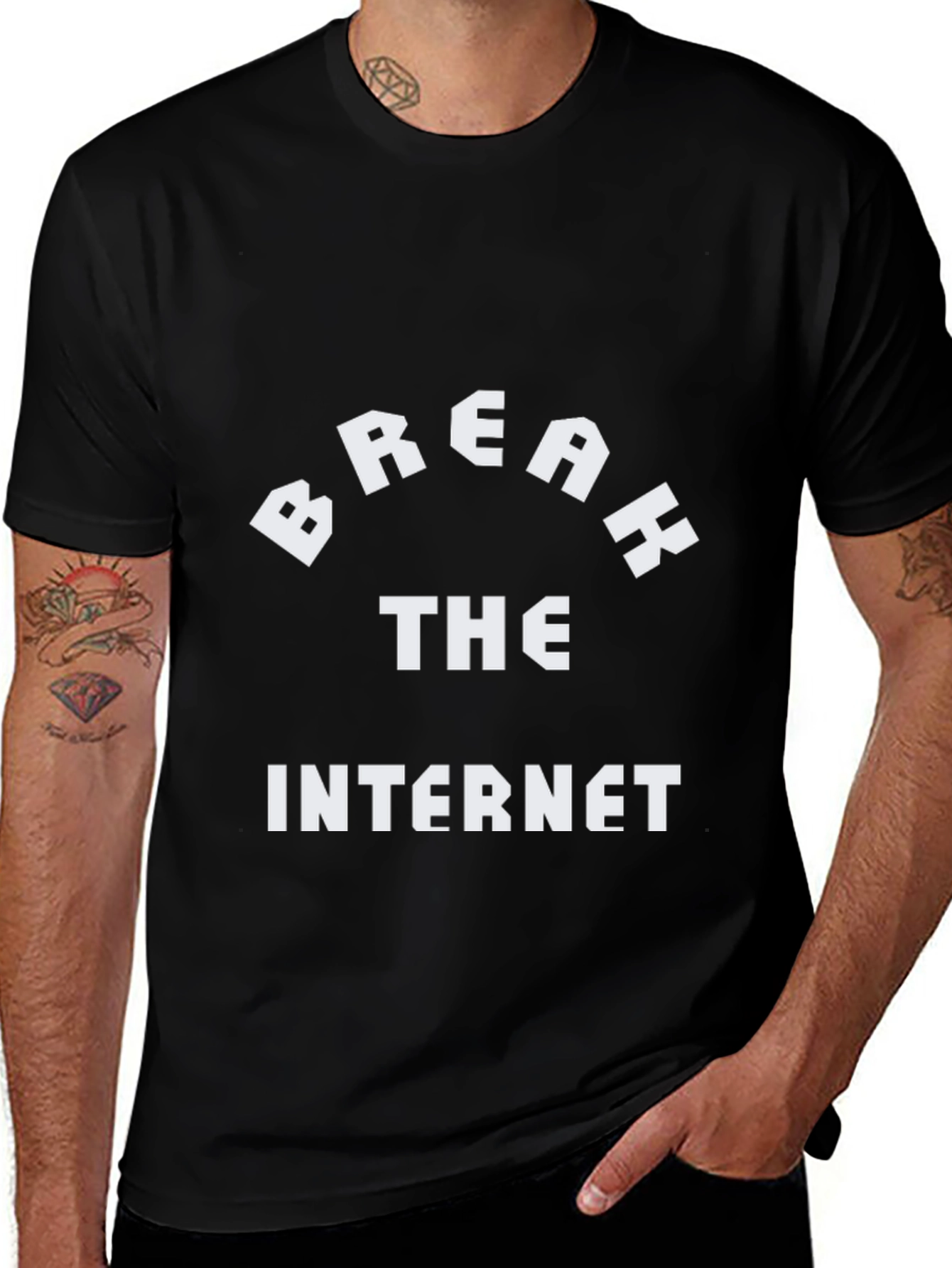 Variant 20 of Break The Internet Graphic Tee - Black T-Shirt