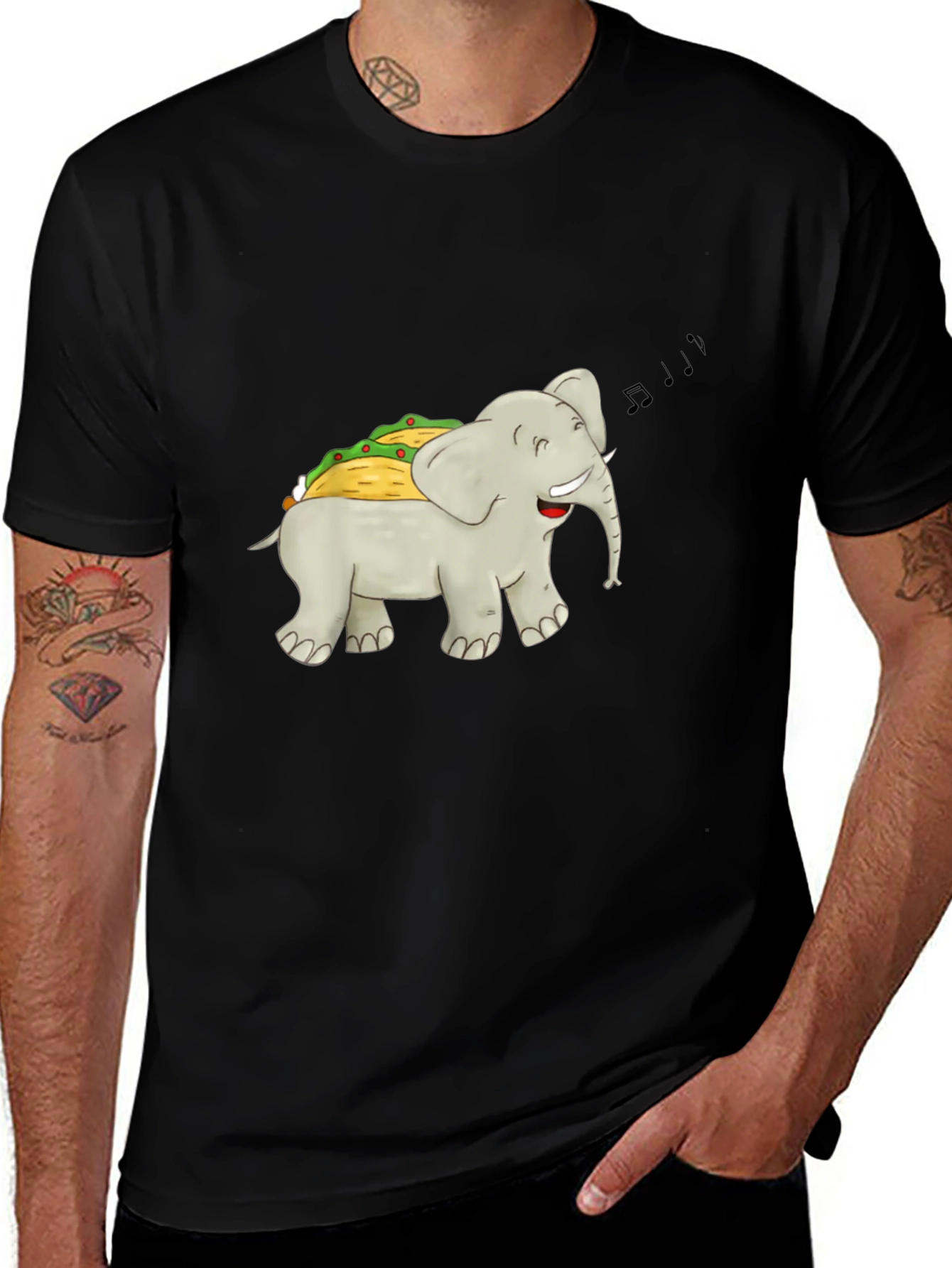 Variant 24 of Elephant Taco T-Shirt - Humorous Graphic Tee