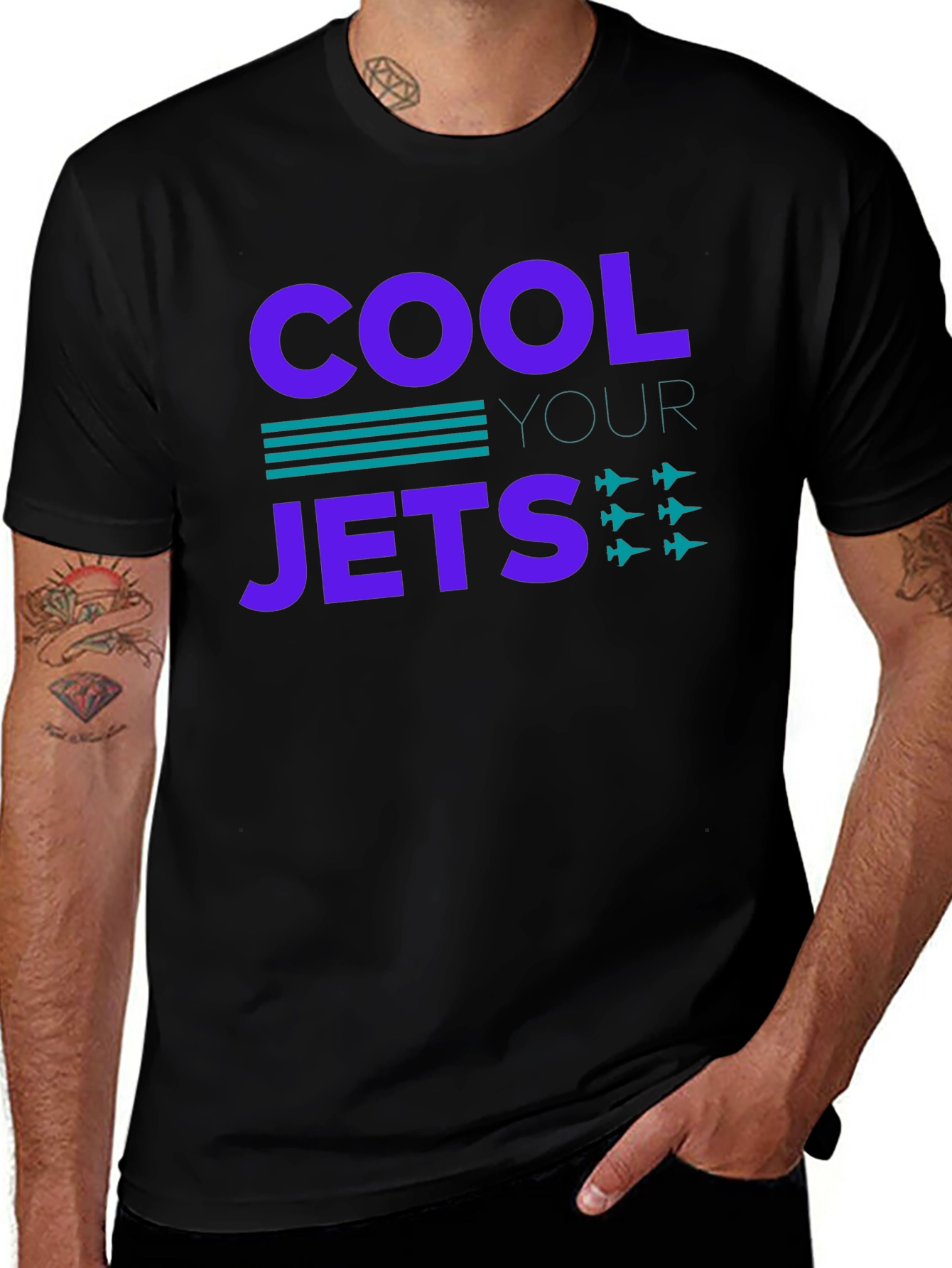 Variant 19 of Cool Your Jets Graphic T-Shirt - Black