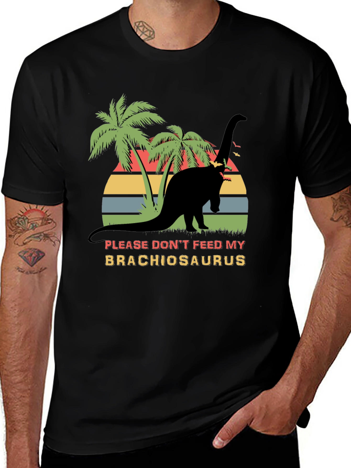Variant 4 of Brachiosaurus Graphic T-Shirt - Retro Dinosaur Tee