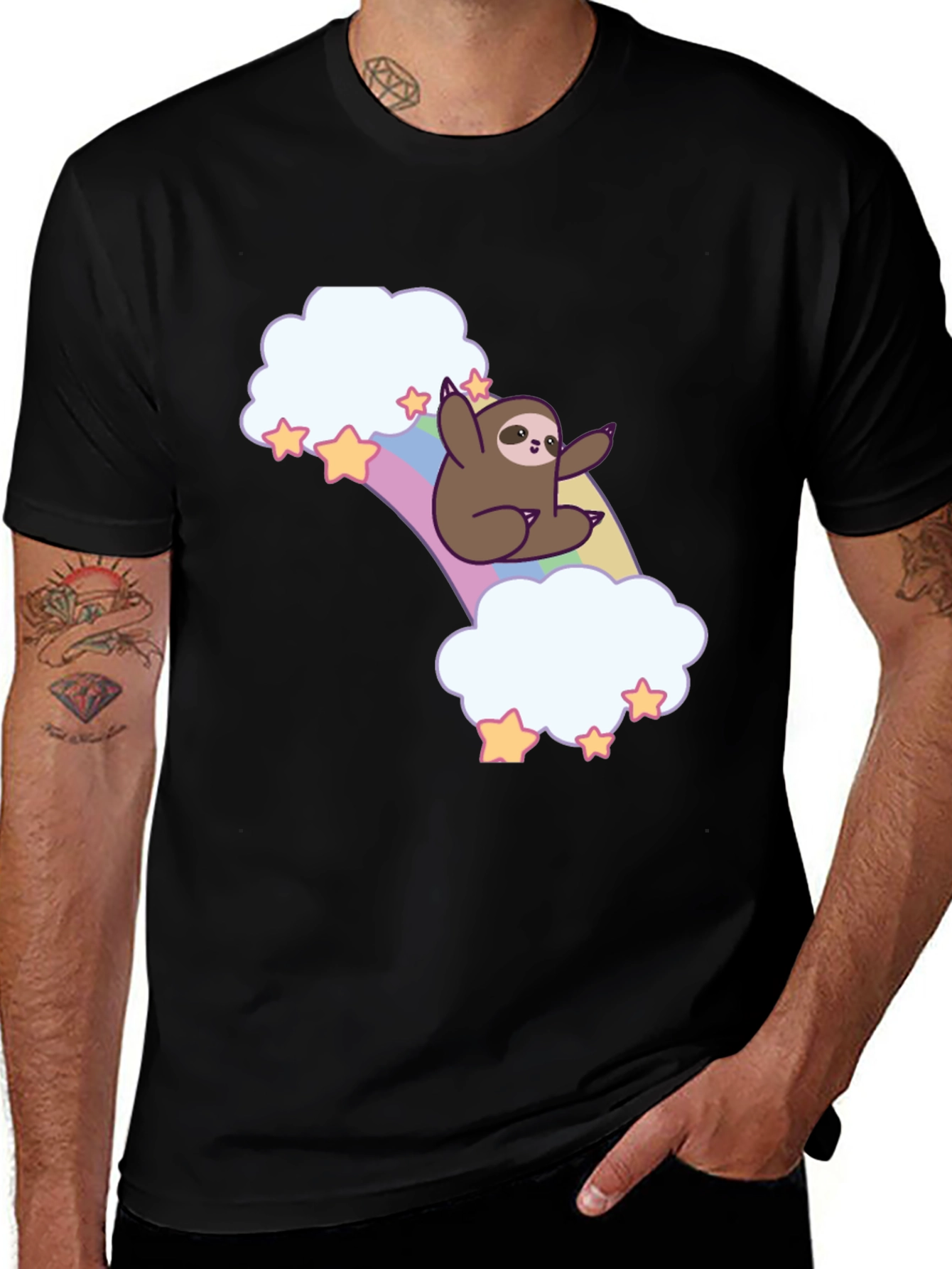 Variant 7 of Sloth Rainbow T-Shirt - Relaxed Fit