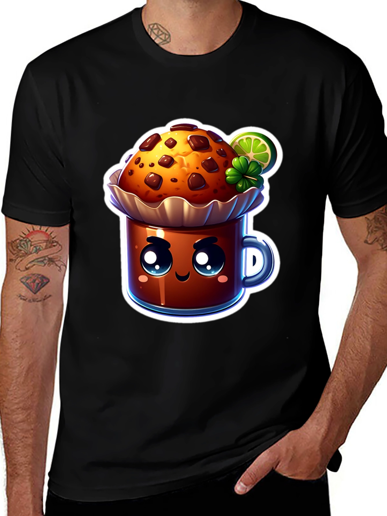 Variant 16 of Cute Kawaii Cupcake Graphic T-Shirt
