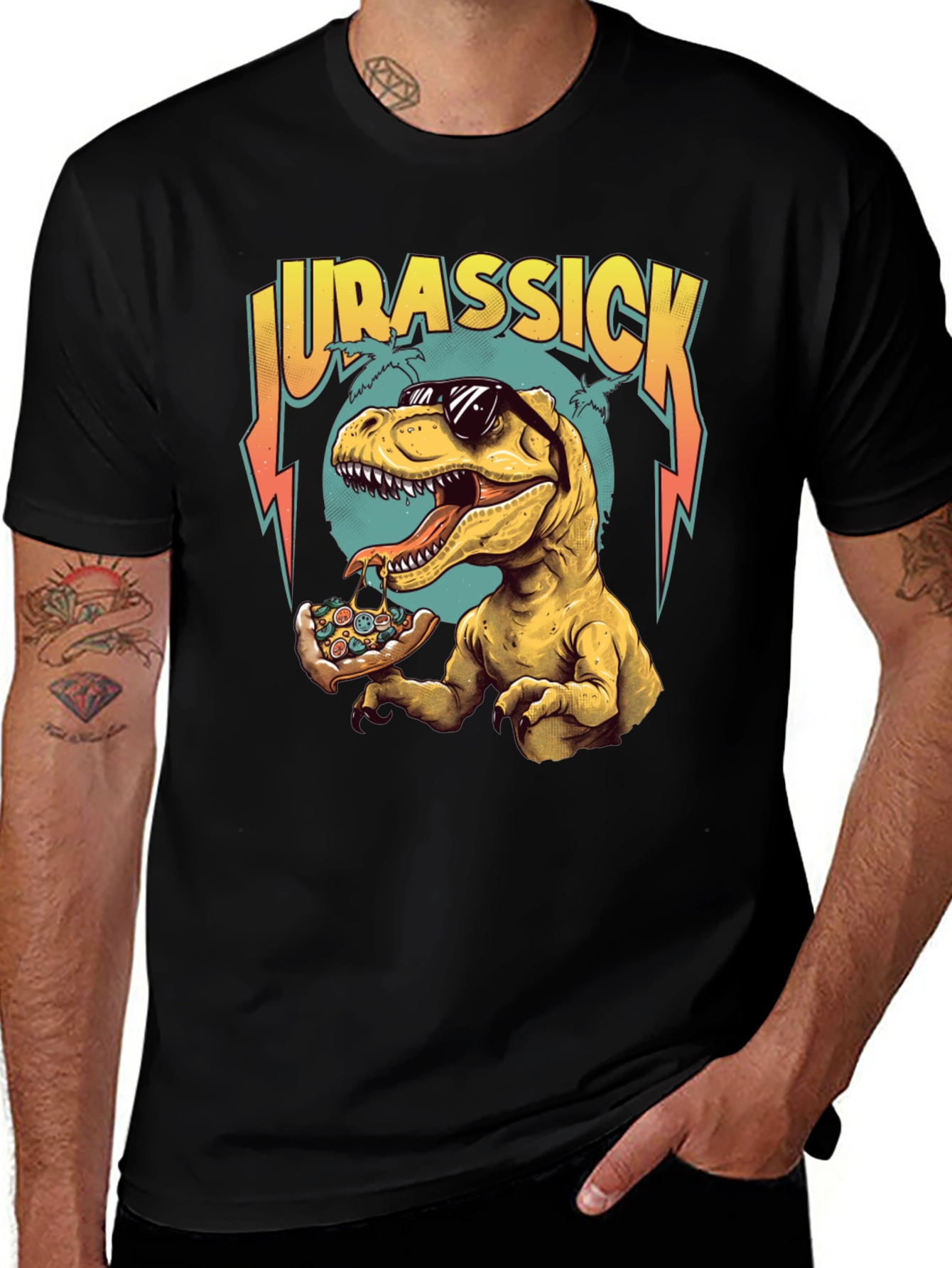 Jurassic T-Rex Pizza Lover T-Shirt