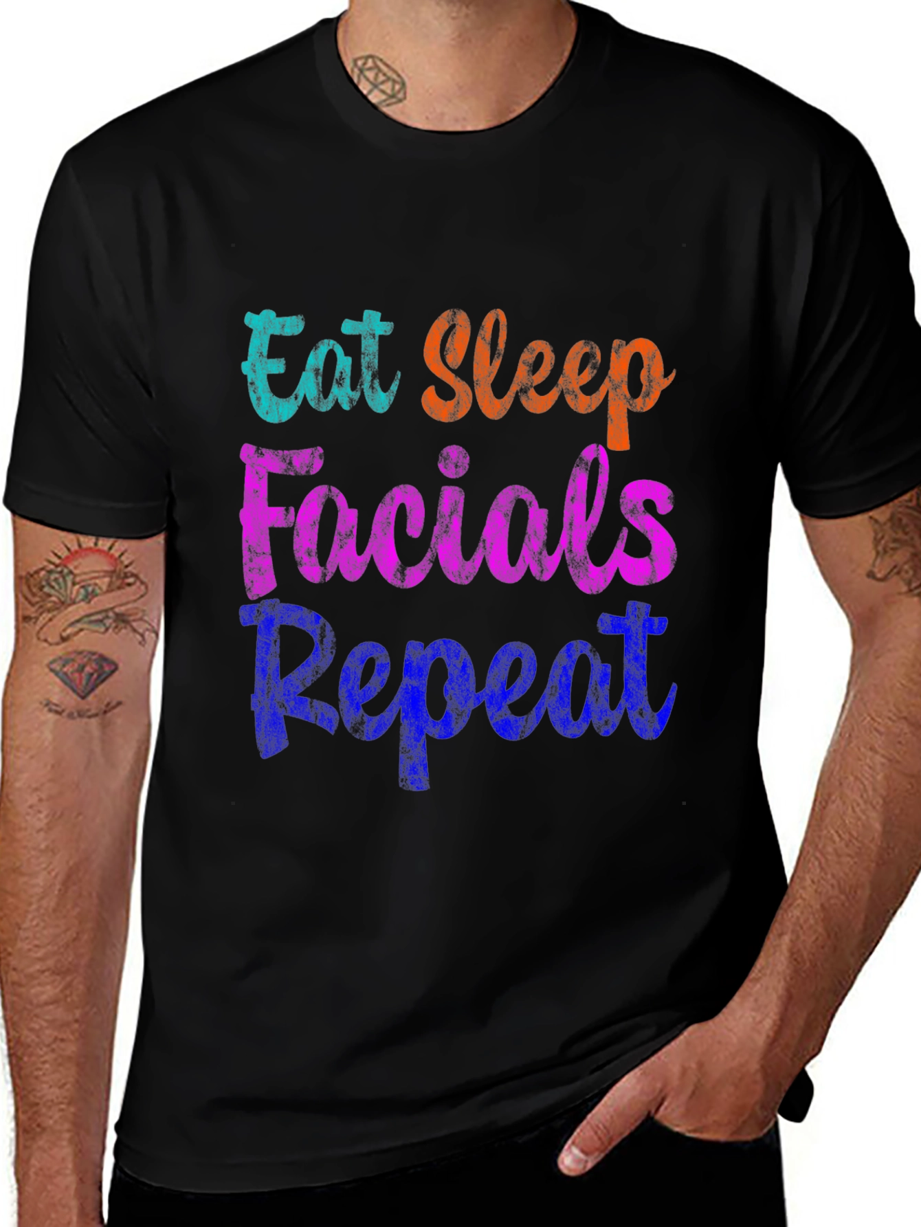 Variant 4 of Eat Sleep Facials Repeat T-Shirt - Unisex
