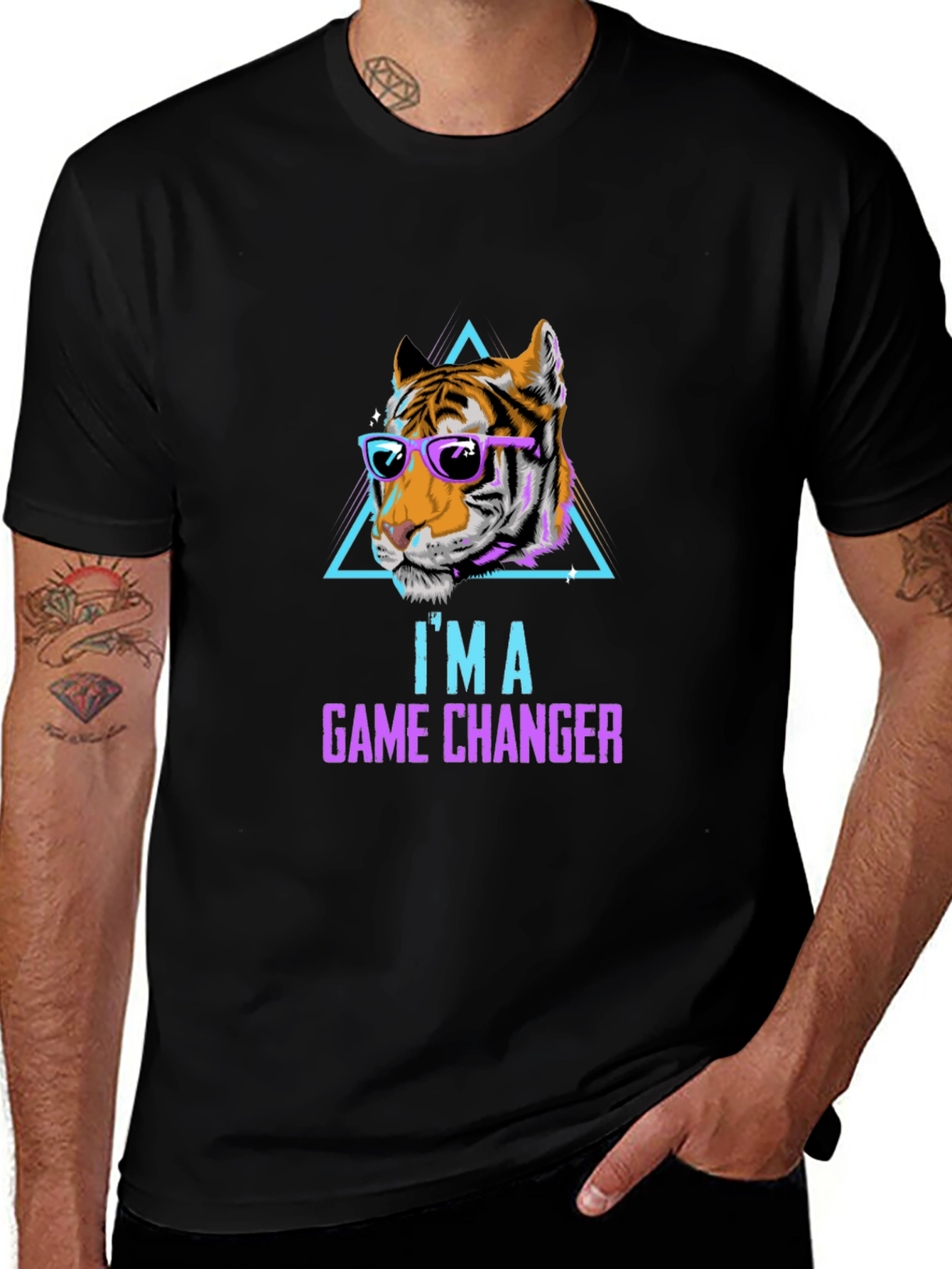 Variant 3 of Cool Tiger Graphic Tee - Game Changer