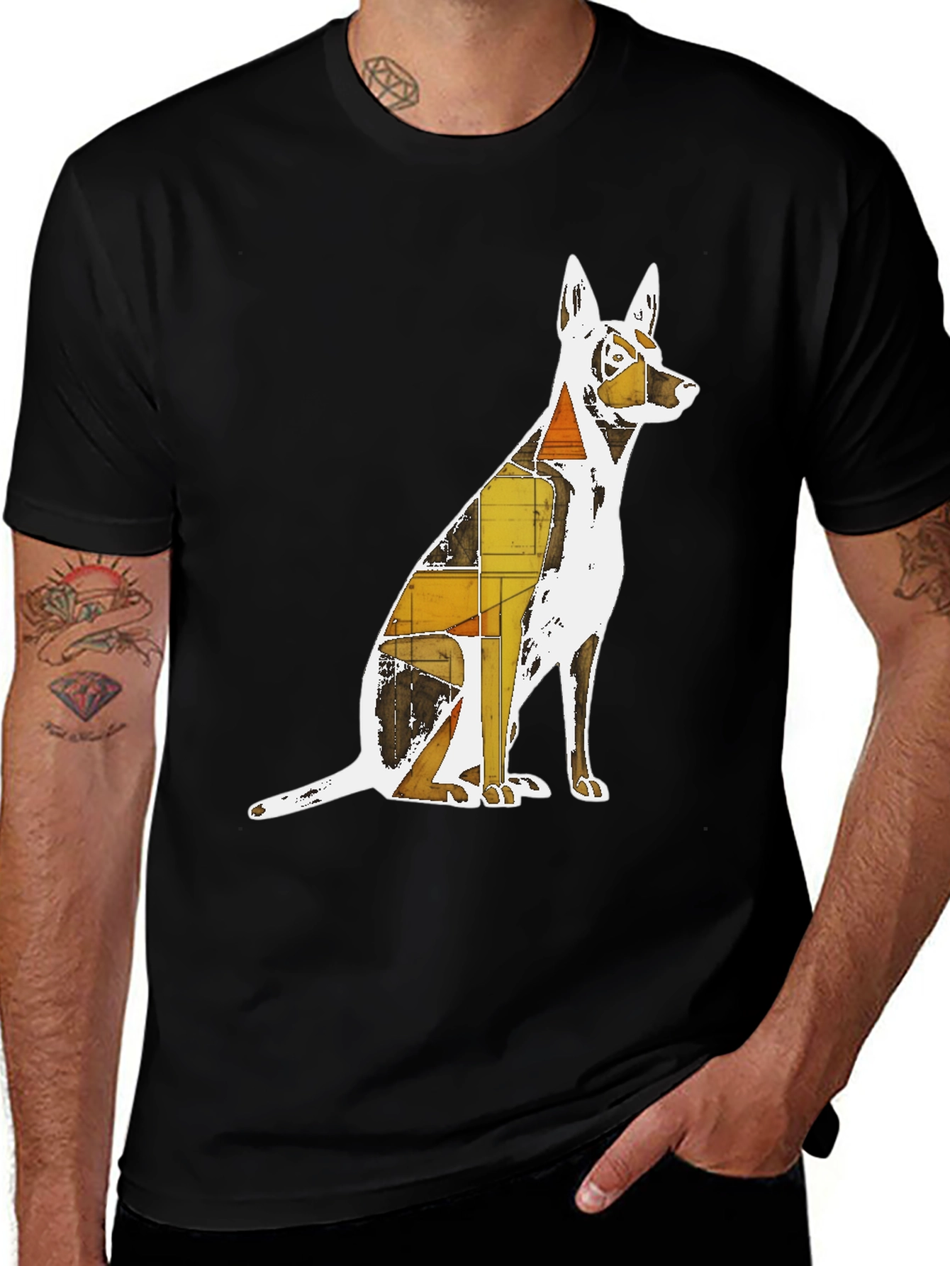 Variant 5 of Abstract Dog Graphic T-Shirt - Stylish Unisex Tee
