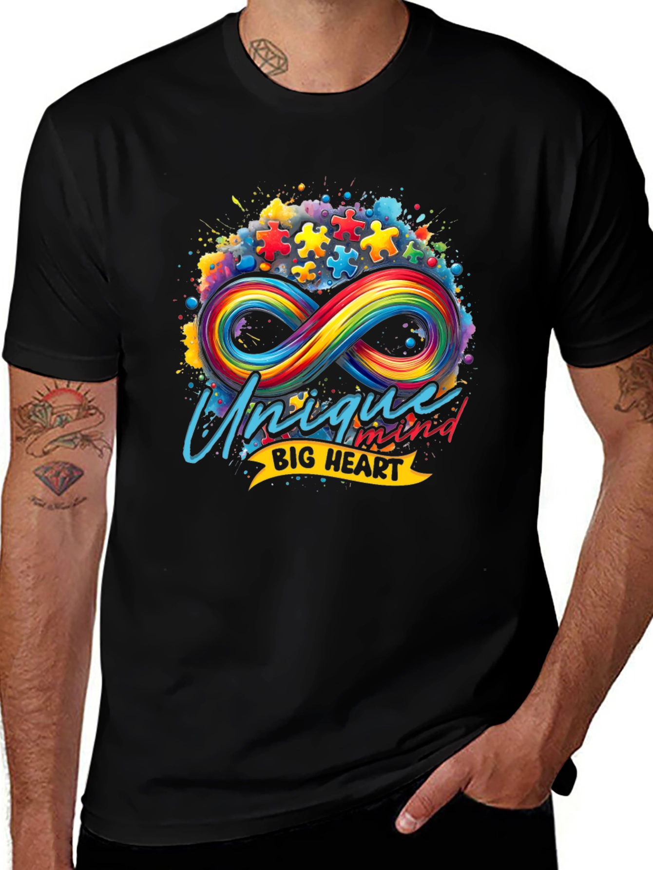 Unique Mind Big Heart Autism Awareness T-Shirt