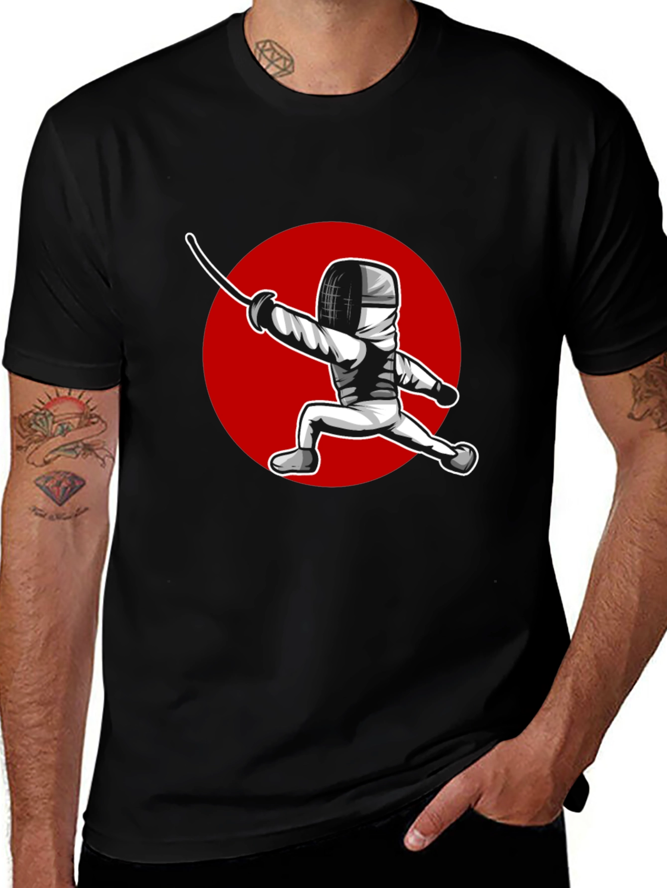 Variant 5 of Fencing Sport Graphic T-Shirt