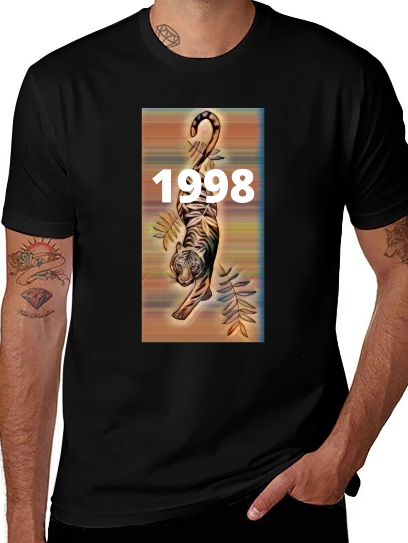 Variant 30 of 1998 Tiger Graphic Tee - Vintage Style