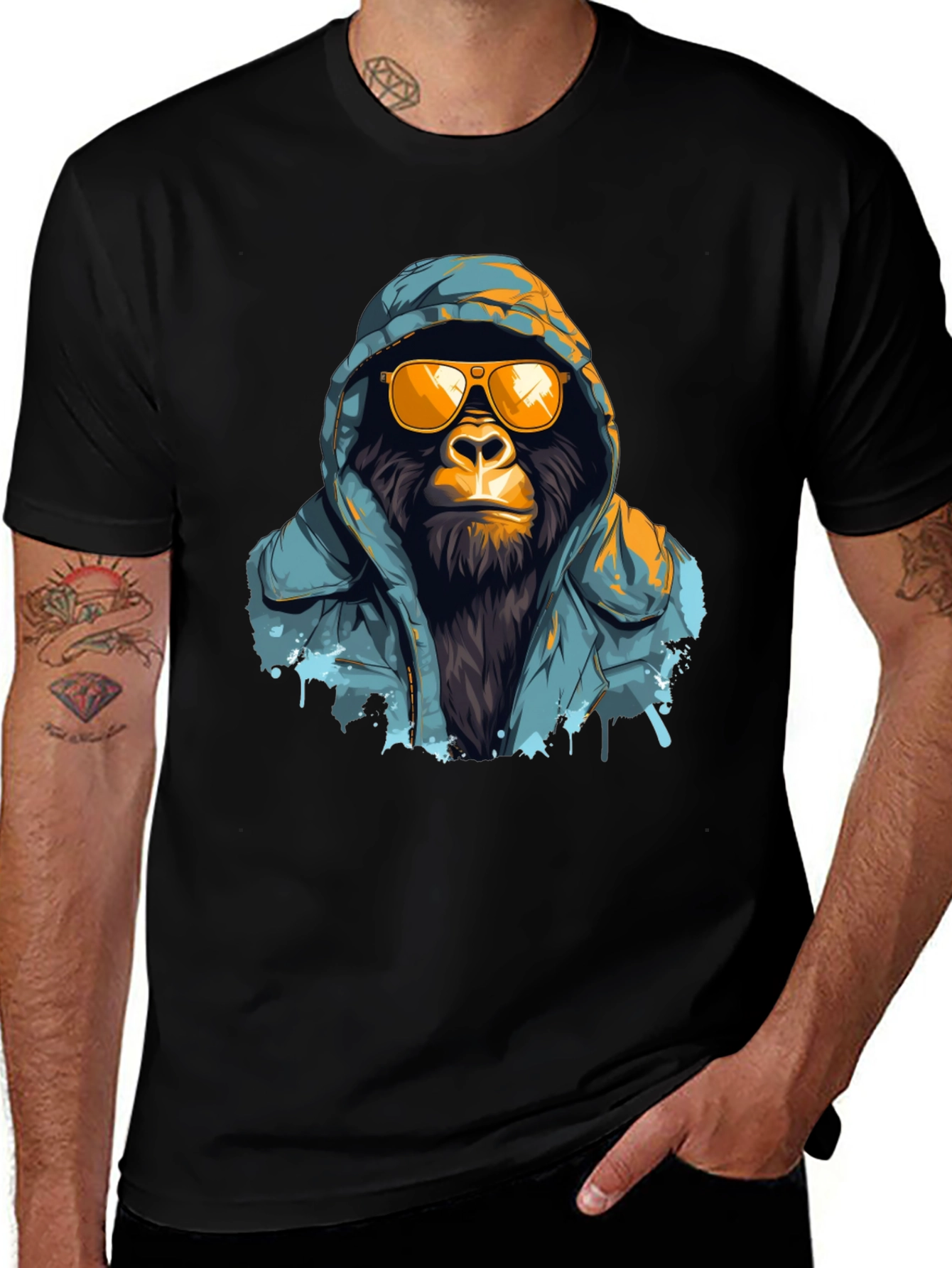 Variant 24 of Cool Gorilla Hoodie T-Shirt - Streetwear Style