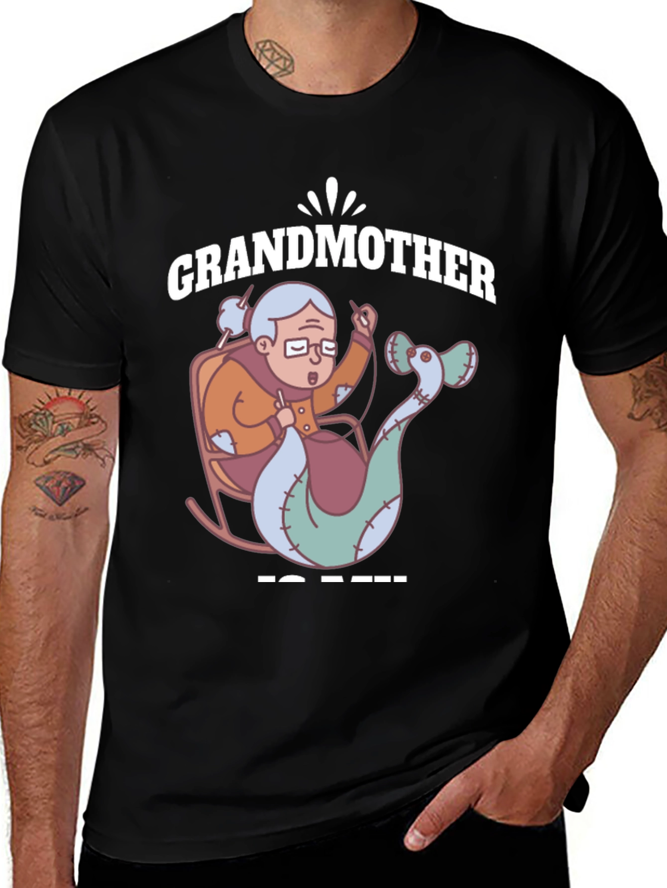 Variant 7 of Grandmother Knits Mermaid T-Shirt