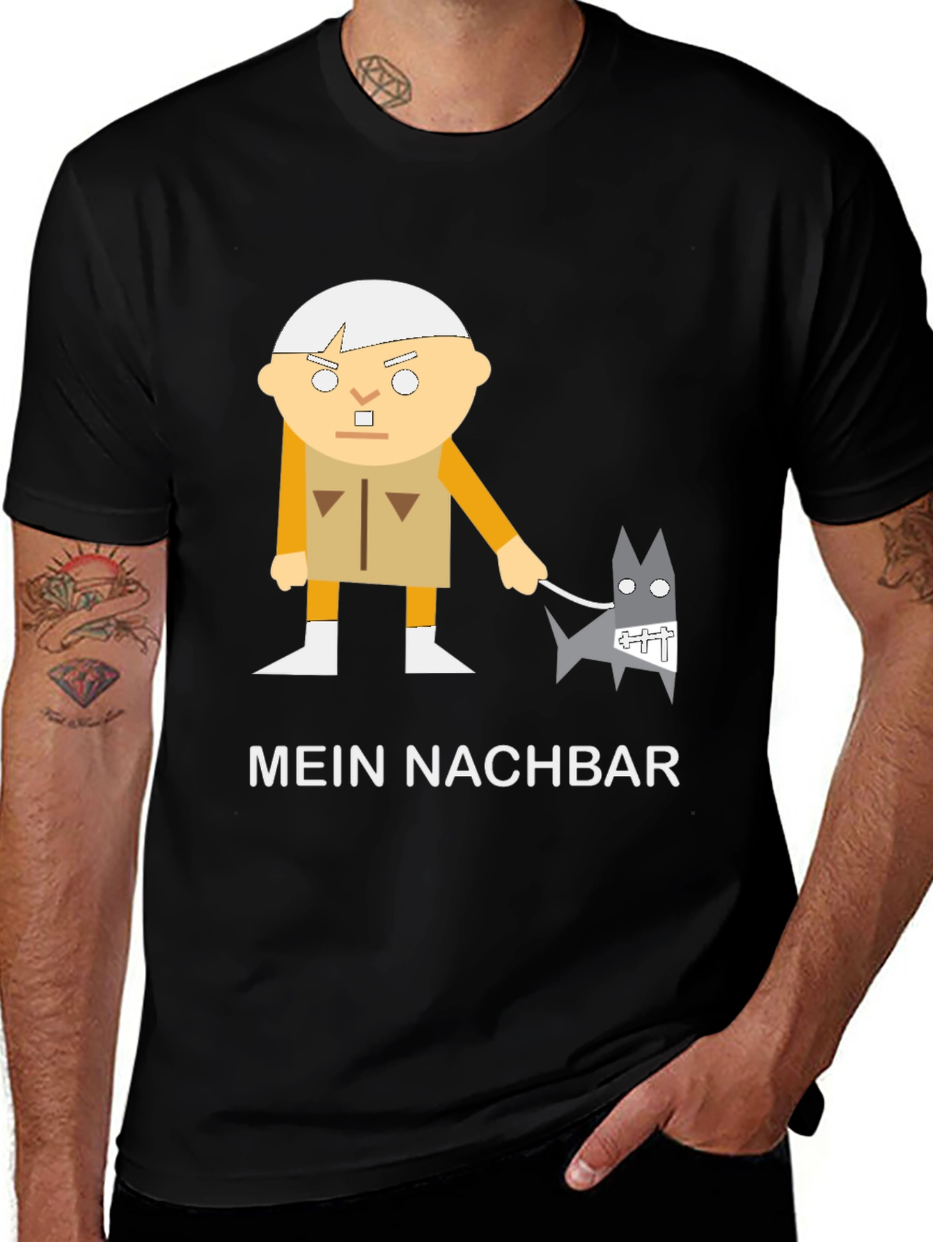 Variant 11 of Mein Nachbar T-Shirt, Funny Cartoon Neighbor Tee