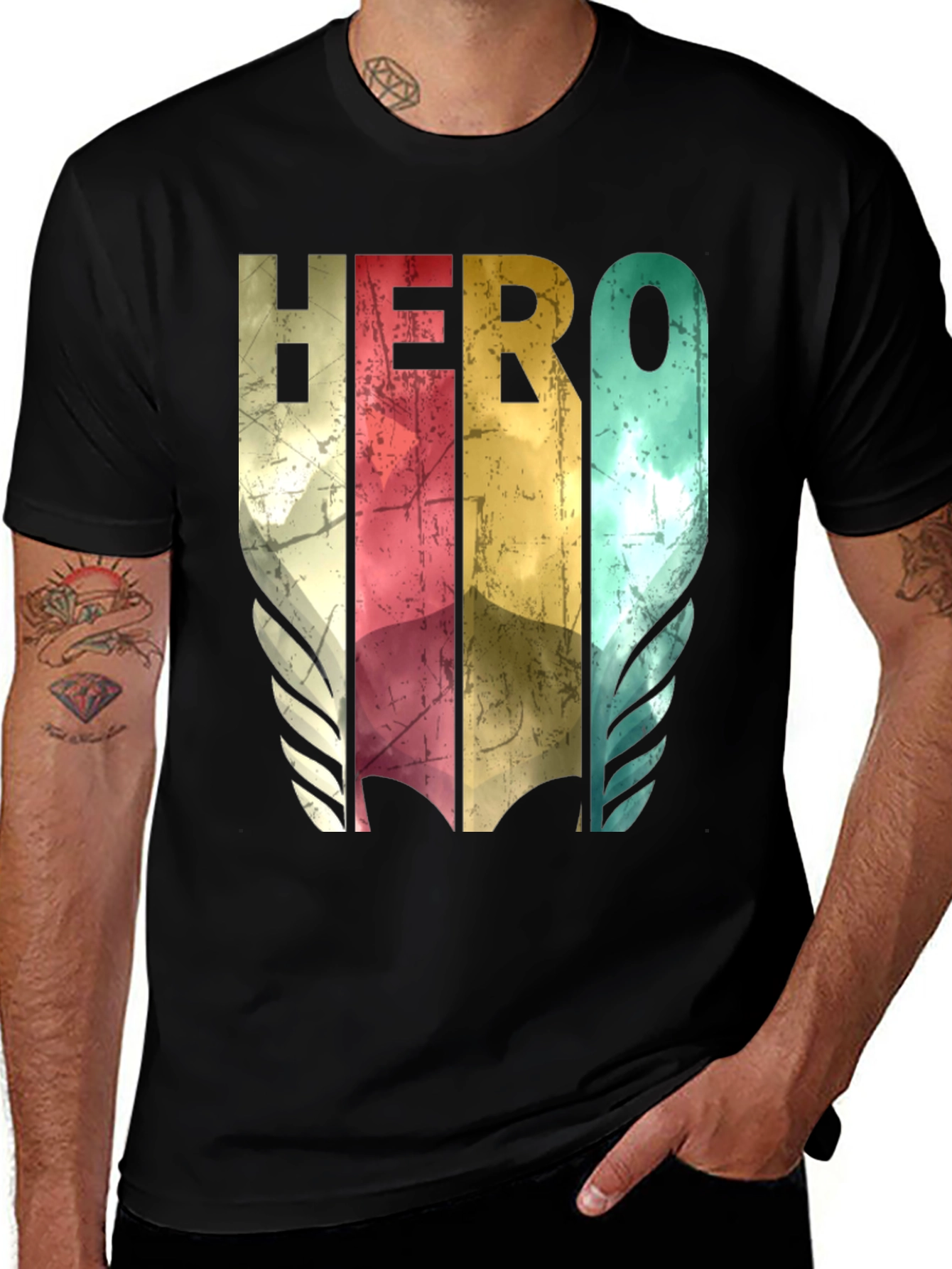 Vintage HERO Graphic Tee - Retro Style