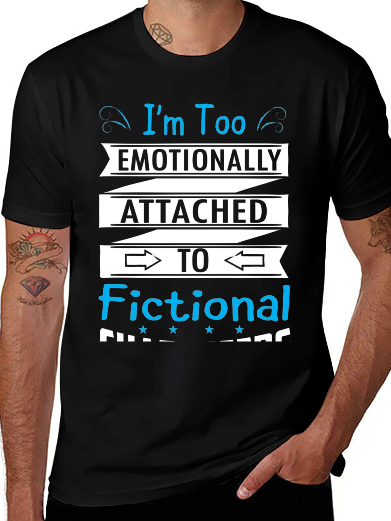 Variant 26 of Emotionally Attached Fictional Characters Black T-Shirt