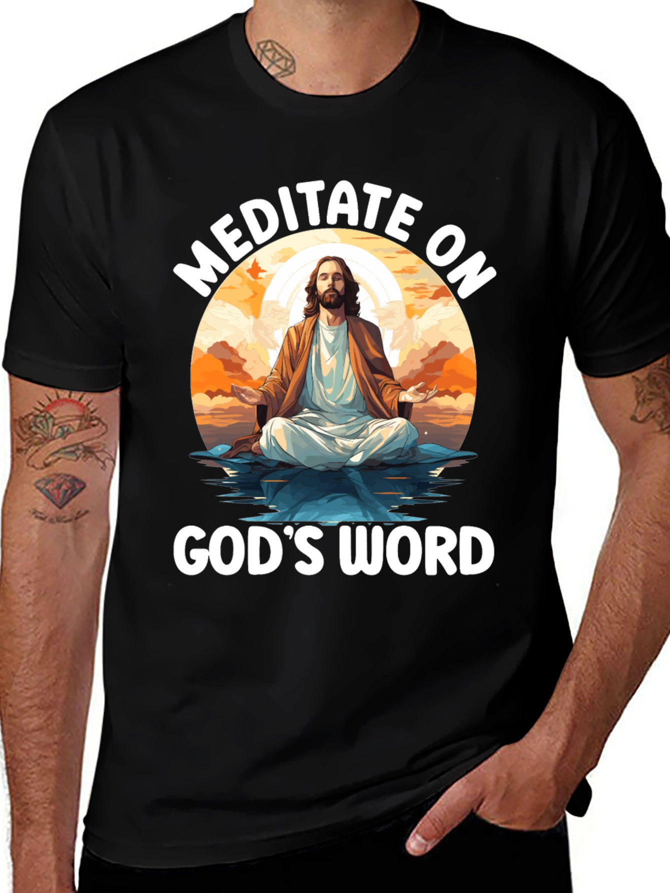 Variant 25 of Meditate on God's Word Black T-Shirt