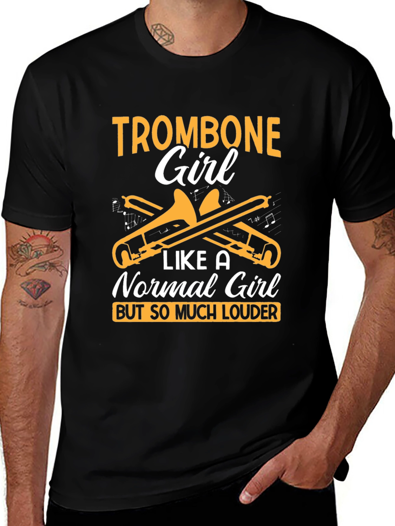 Variant 7 of Trombone Girl Tee: So Much Louder!