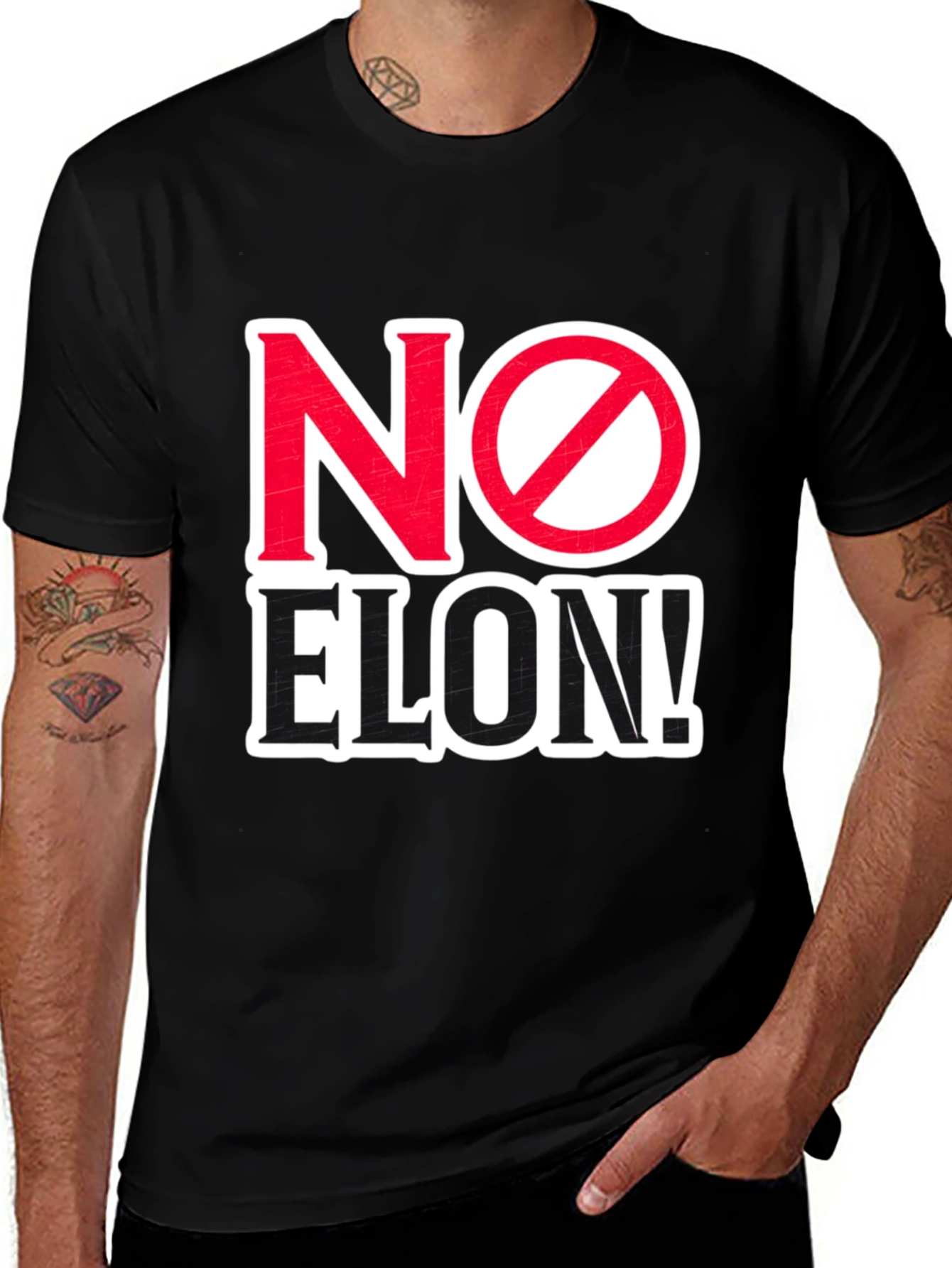 No Elon! Graphic Black T-Shirt