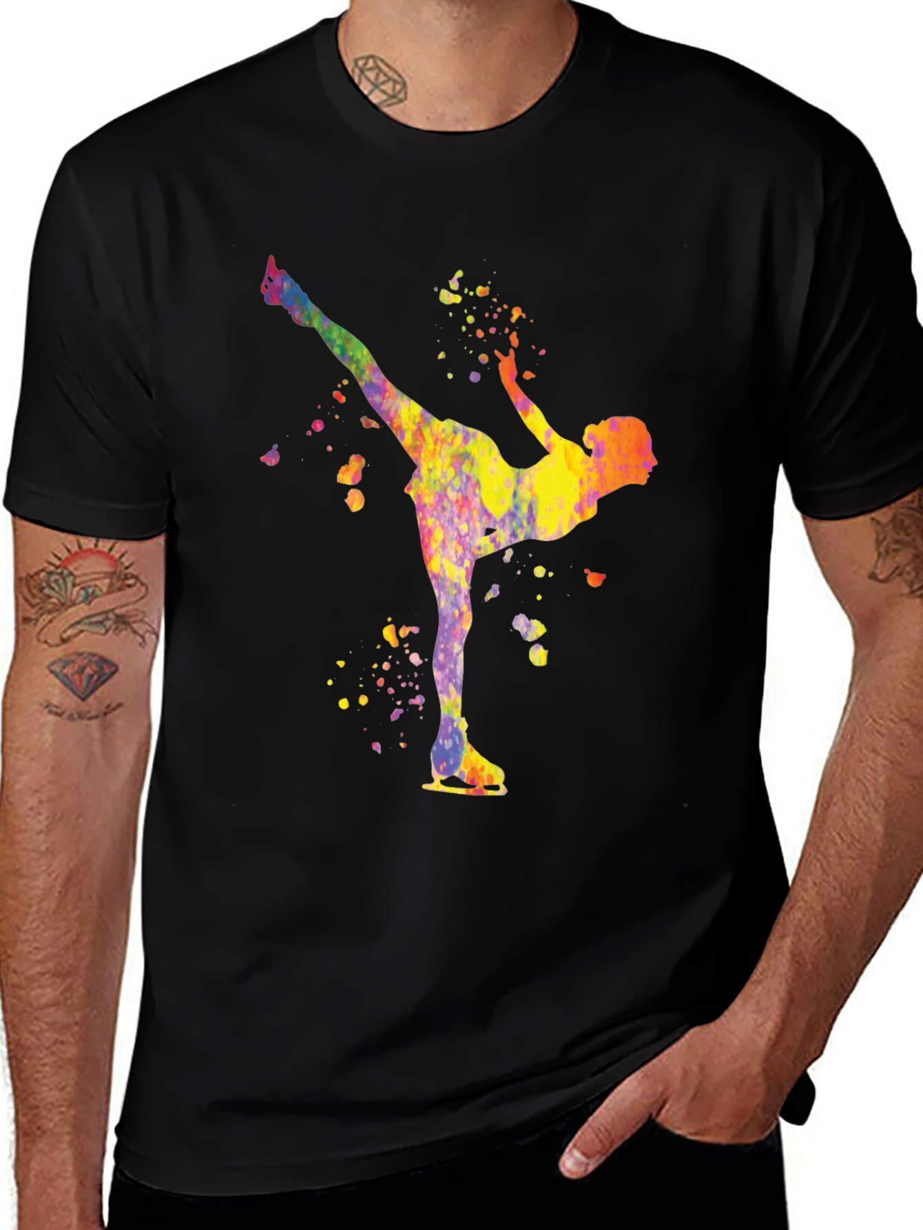 Figure Skating Watercolor T-Shirt