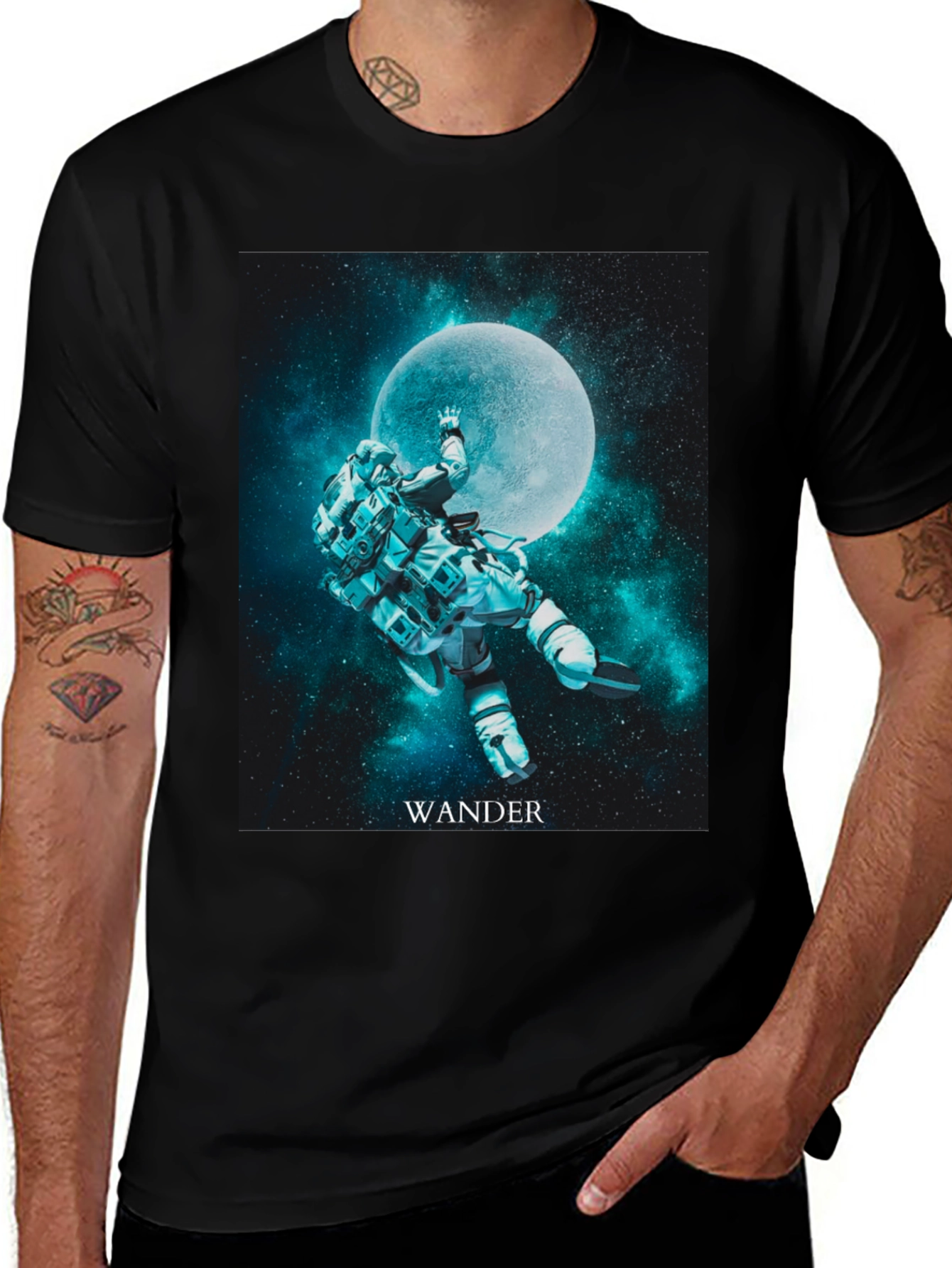 Variant 21 of Wander Astronaut Moon Graphic T-Shirt