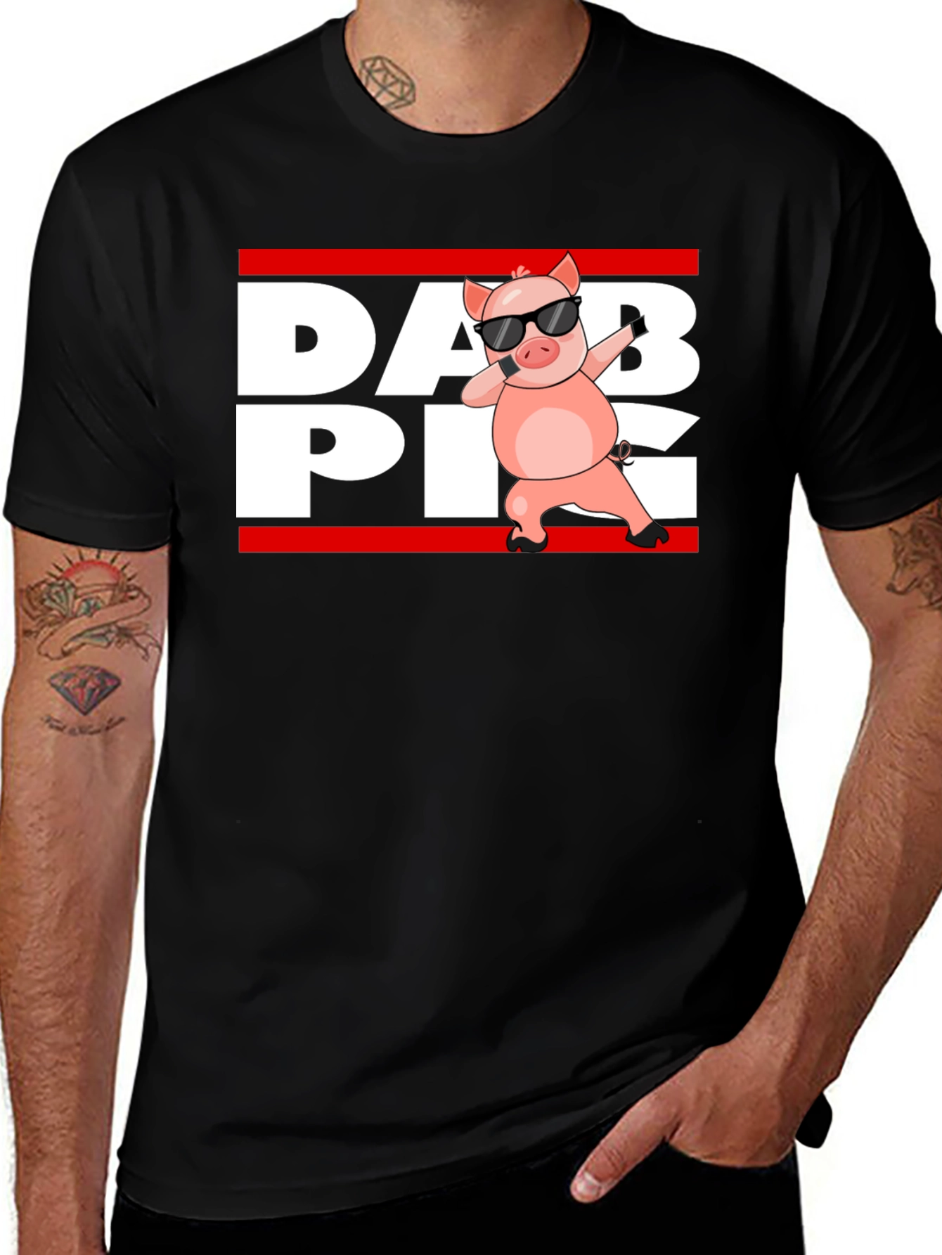 Variant 5 of Dab Pig T-Shirt - Funny Animal Graphic Tee