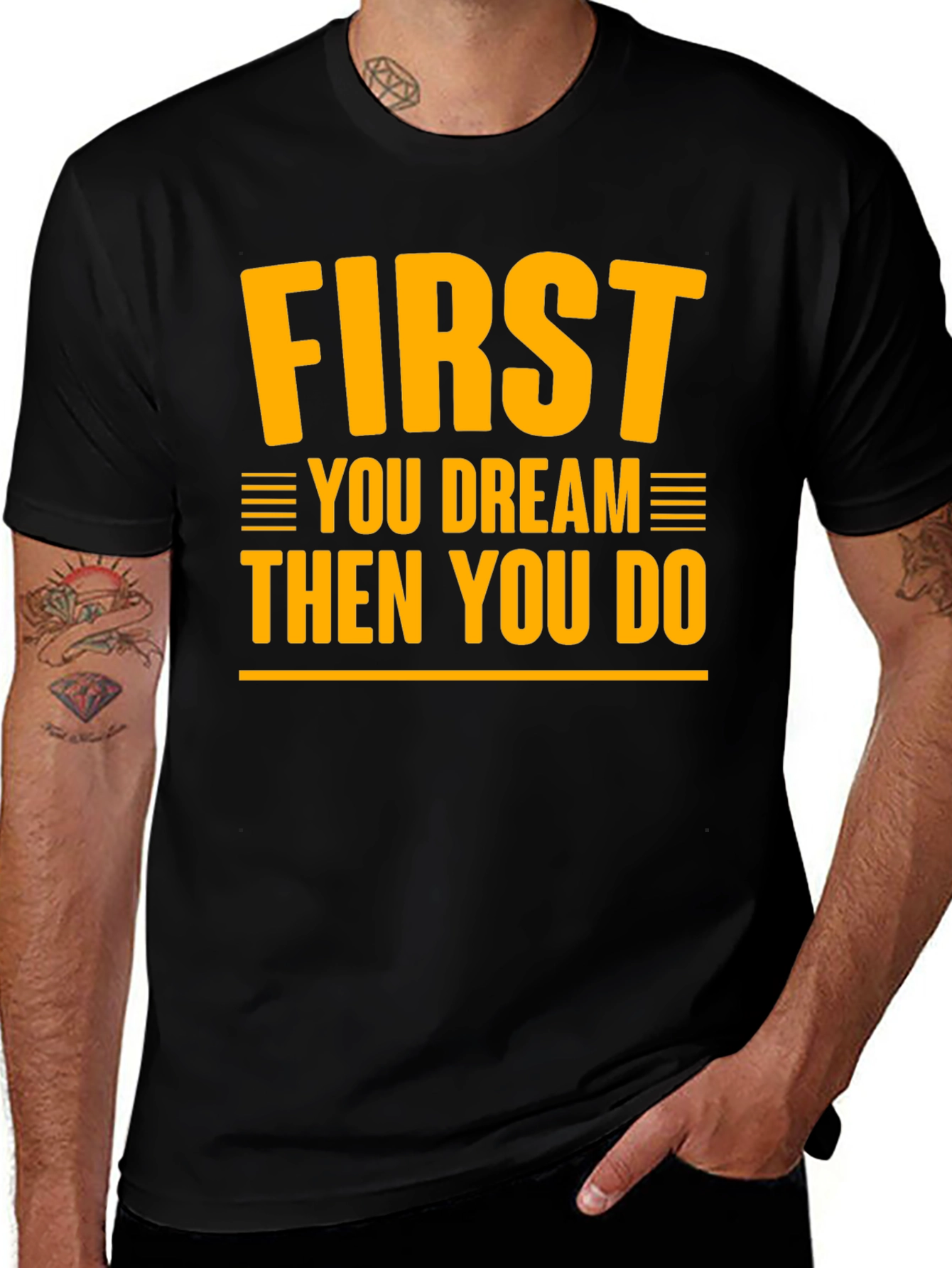 Variant 2 of Dream & Do Motivational Graphic T-Shirt