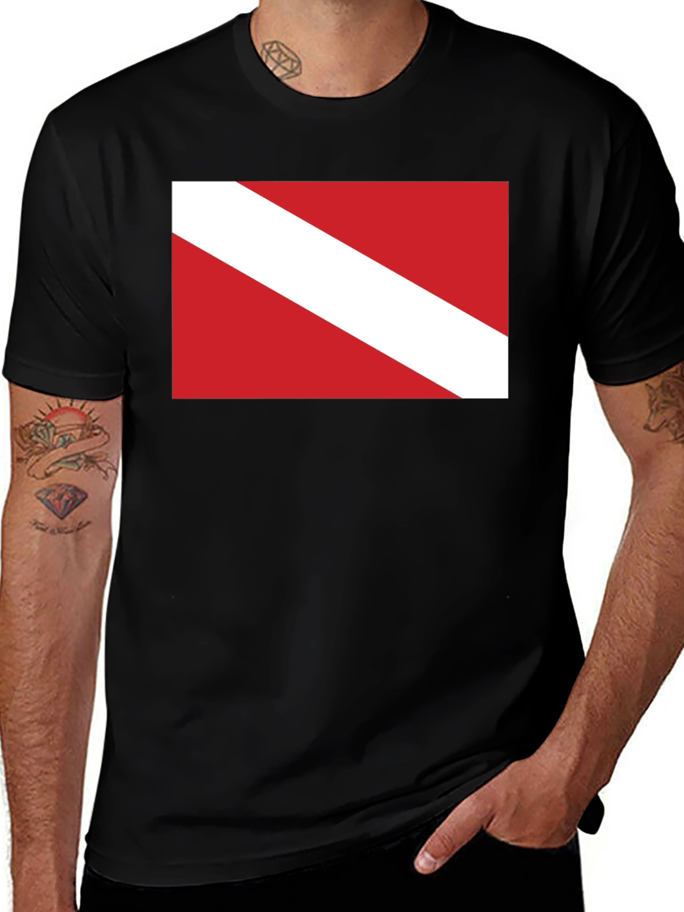 Diver Down Flag Graphic T-Shirt