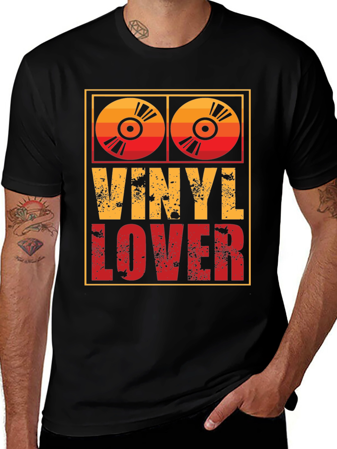 Variant 5 of Retro Vinyl Lover T-Shirt - Music Fan Tee
