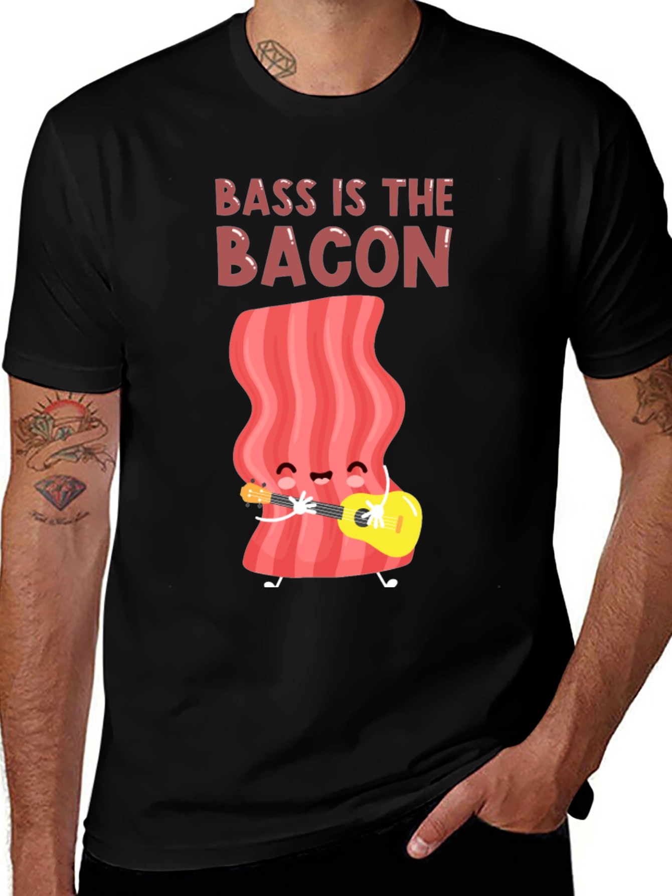 Variant 11 of Bass is the Bacon Graphic T-Shirt