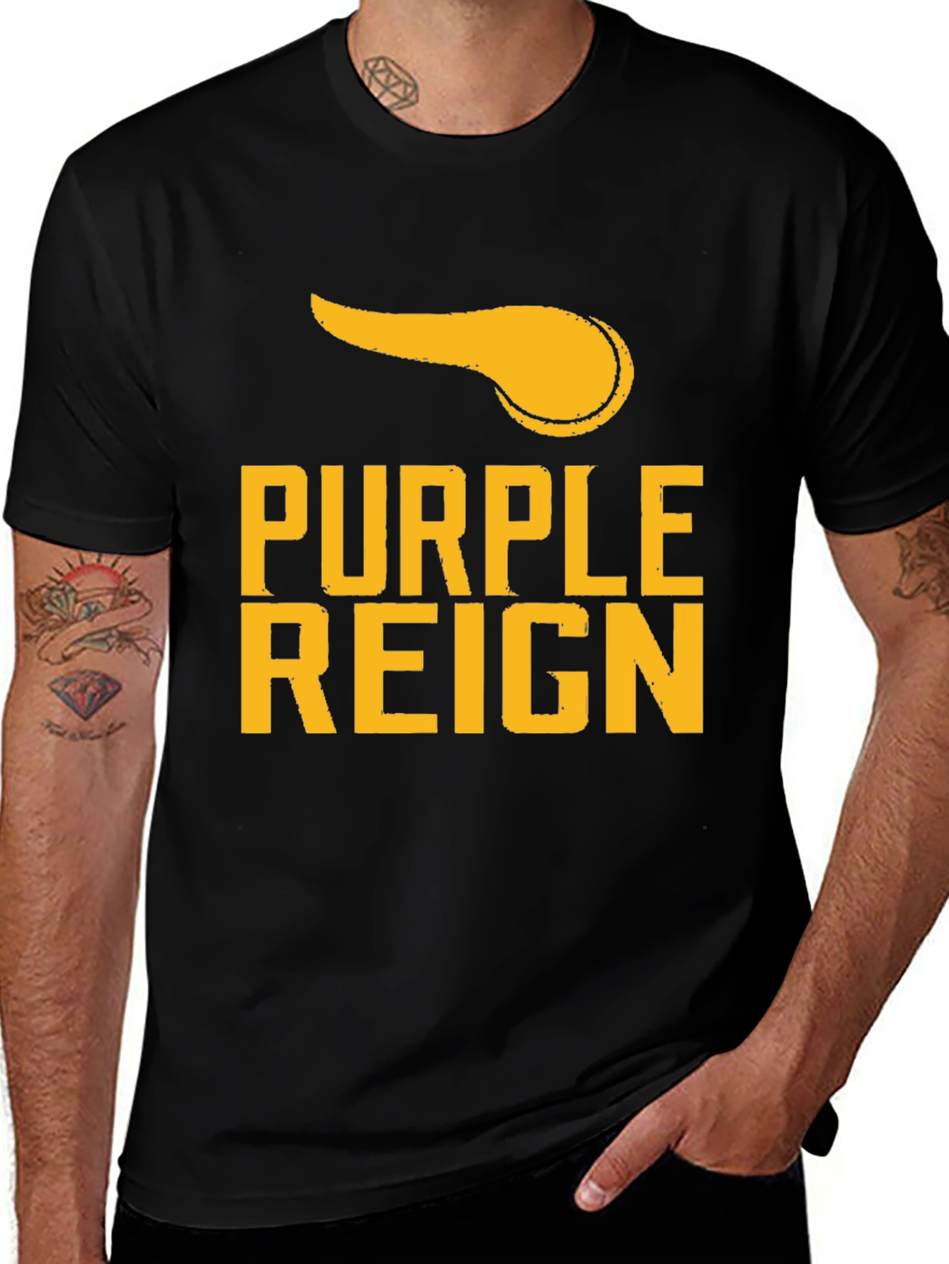 Variant 7 of Purple Reign Graphic Tee - Black