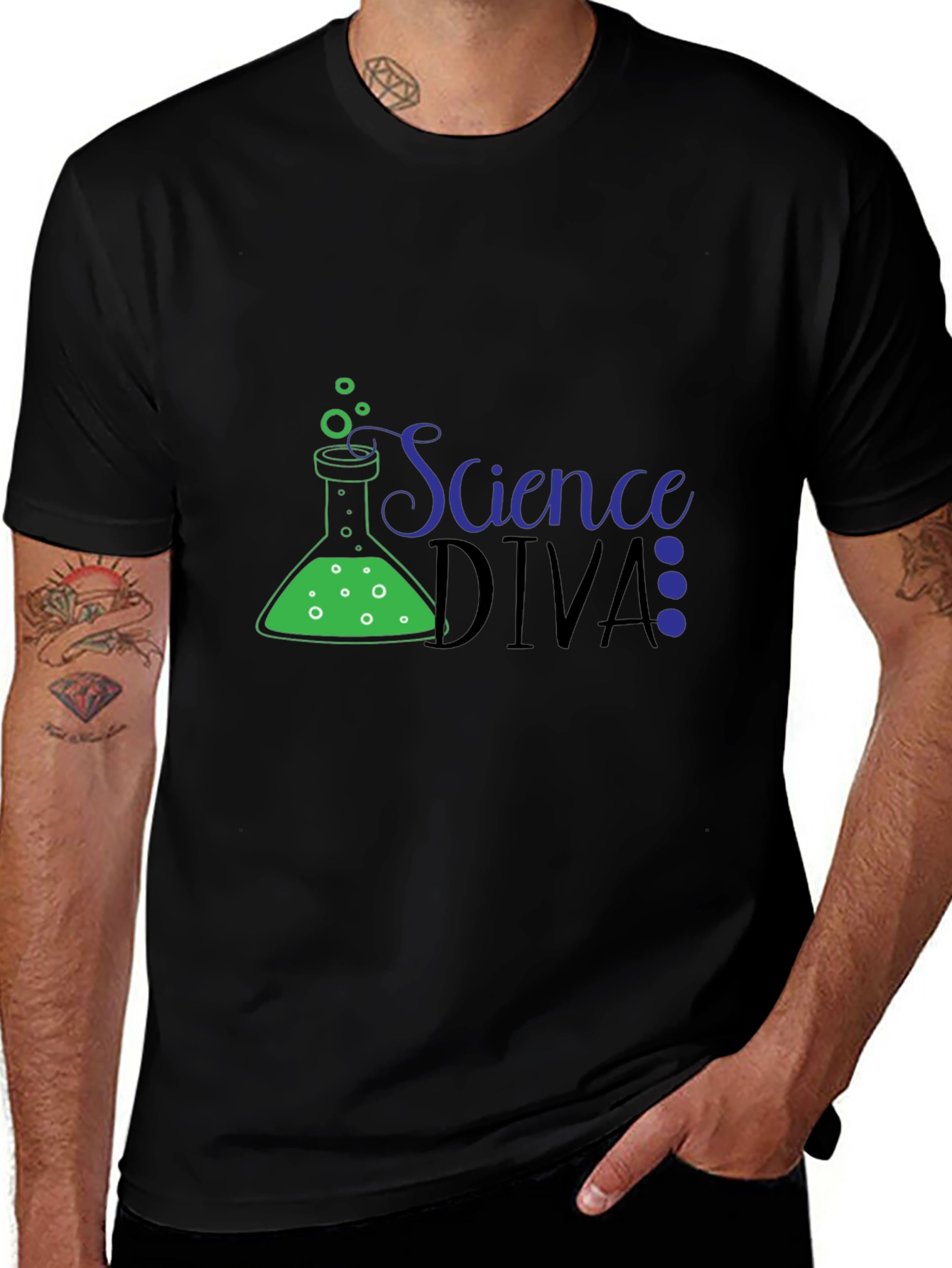 Variant 7 of Science Diva Black T-Shirt