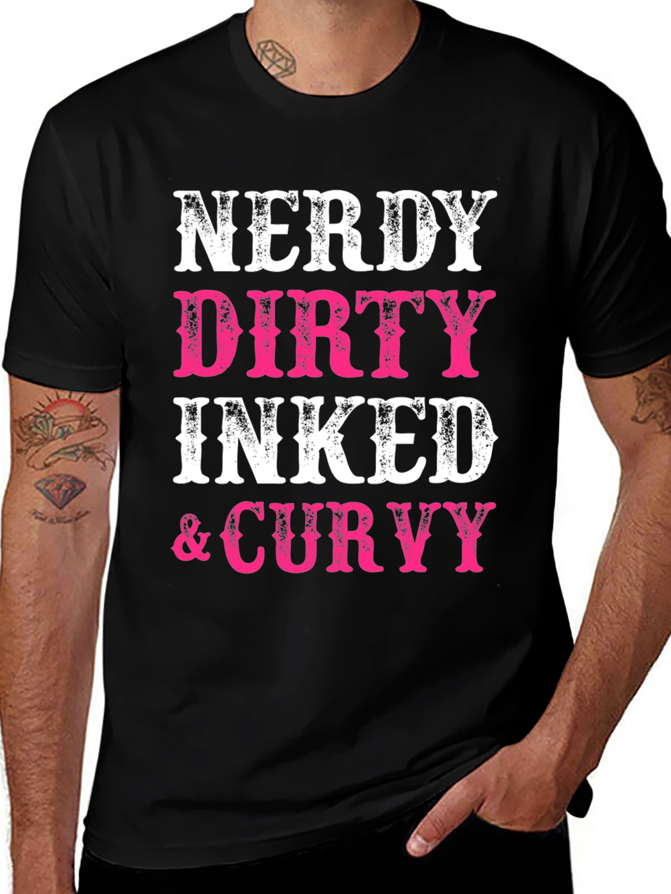 Variant 9 of Nerdy Dirty Inked & Curvy Graphic T-Shirt