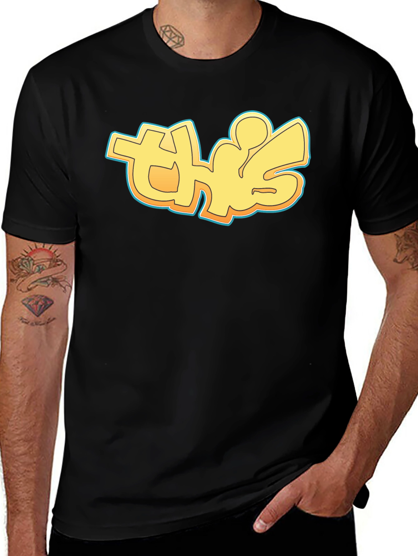 Variant 10 of Street Style Graphic Tee - Cool Yellow Urban Design
