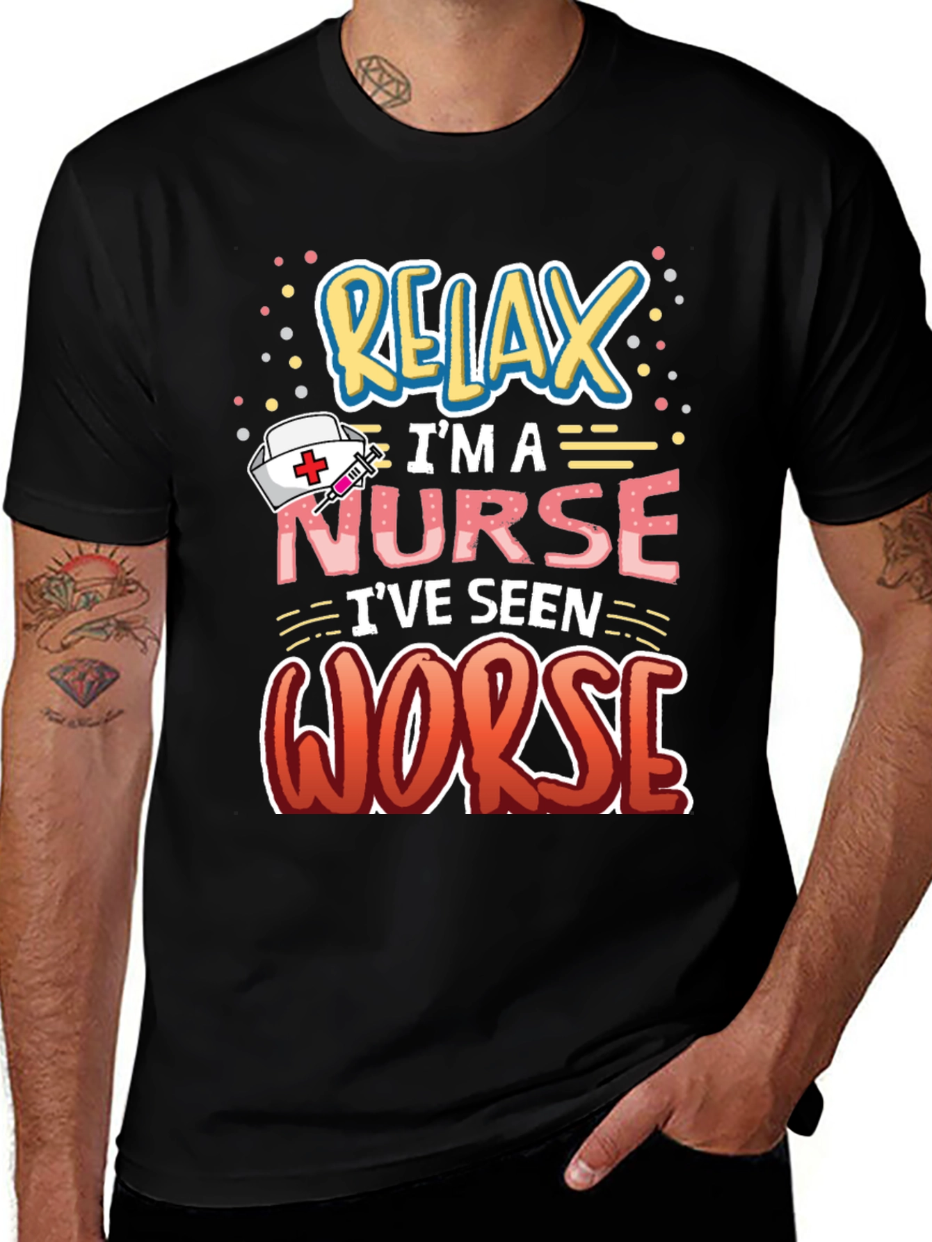 Variant 24 of Relax I'm A Nurse Graphic Tee
