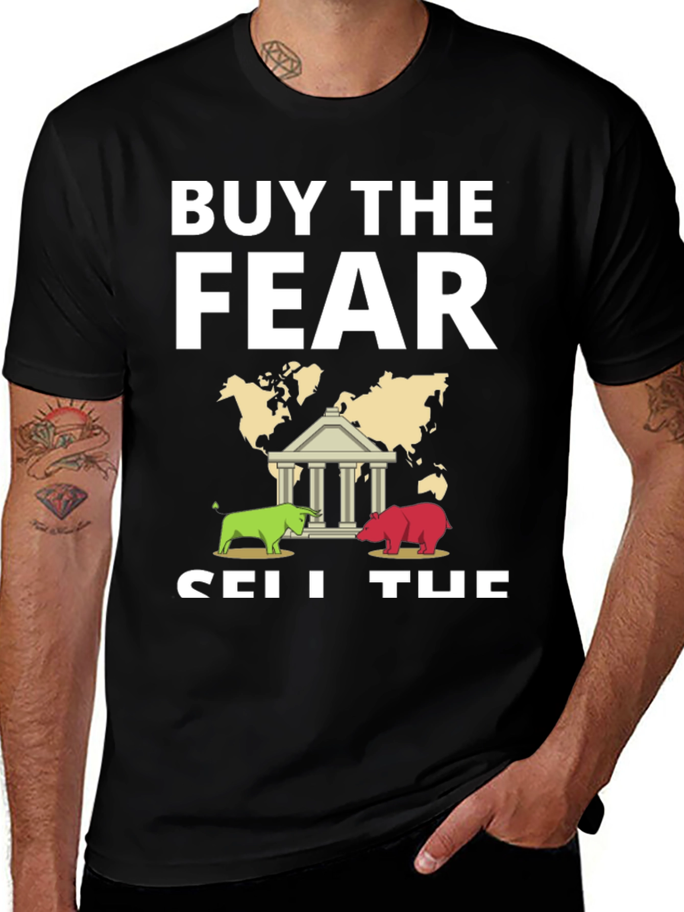 Variant 16 of Buy The Fear, Sell The News Graphic Tee